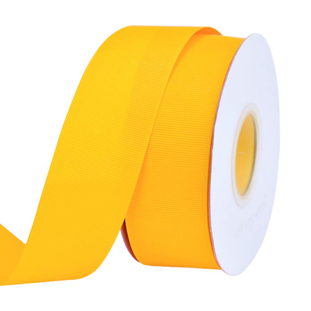 1 1/2 Inch Maize Yellow Grosgrain Ribbon - 25 Yards Per Roll for DIY Crafts, Bow Making, Wreaths, Gift Wrapping, Hair Accessories & Wedding Decorations - Perfect for Party Favors, Scrapbooking & Home Decor Projects