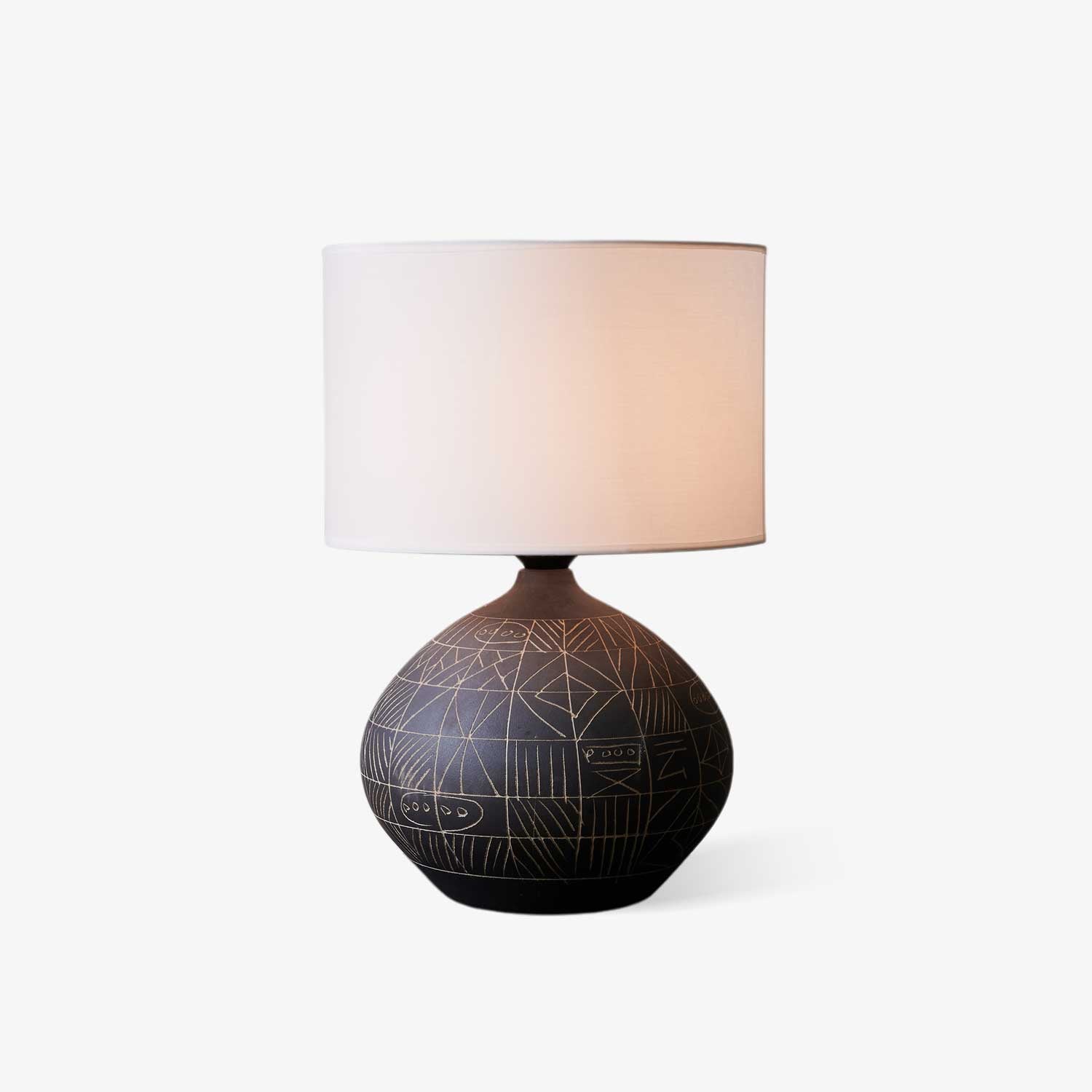 Lunari Etch Table Lamp - Modern LED Bedside Lamp with Adjustable Brightness for Living Room, Bedroom, and Office Decor