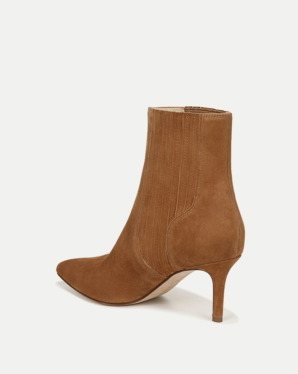 Lisa Suede Mid Heel Booties for Women - Stylish Ankle Boots with Comfortable Block Heel | Perfect for Office, Date Night & Fall Fashion Outfits