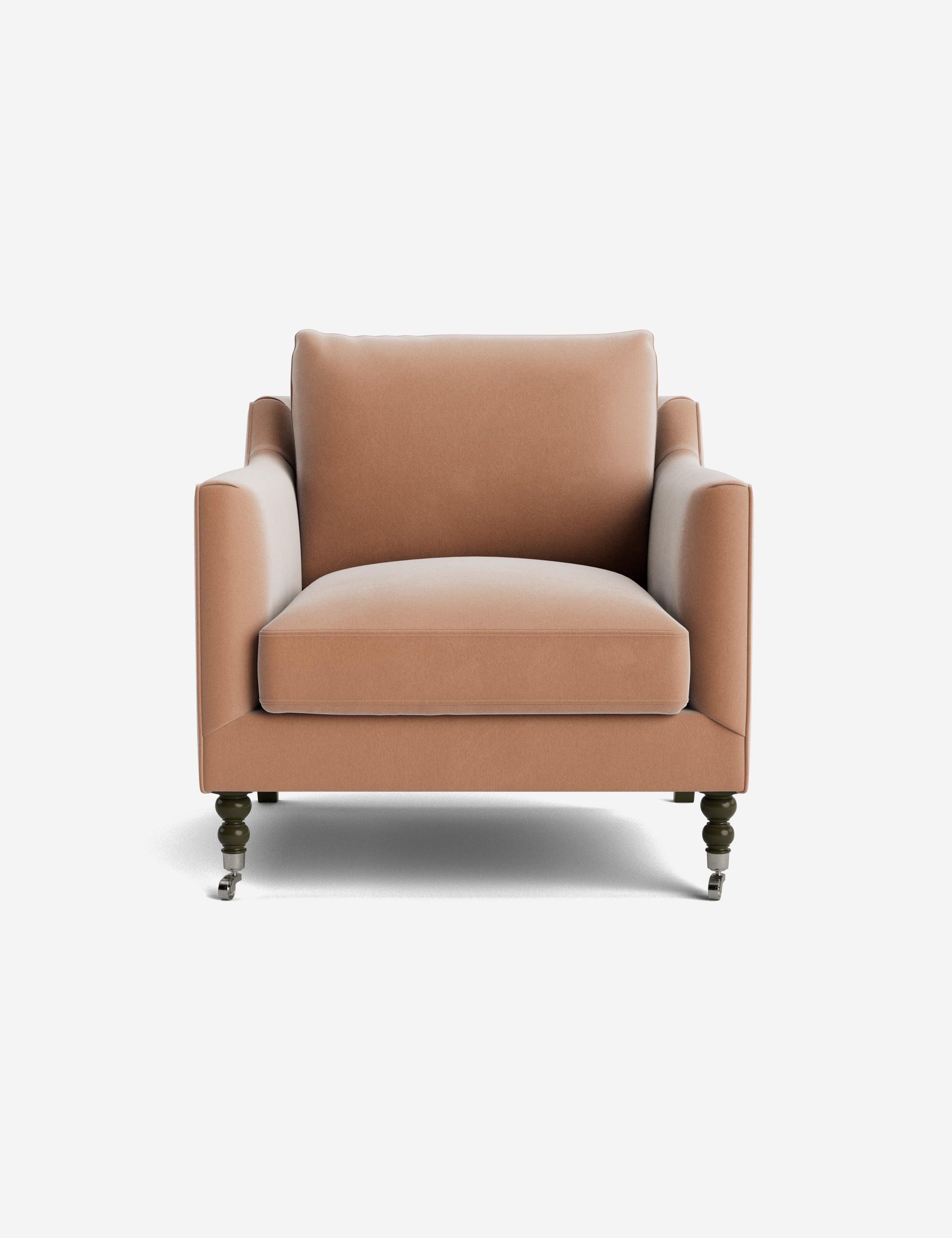 Fabienne Accent Chair - Modern Upholstered Lounge Chair for Living Room, Bedroom & Office - Comfortable Reading Chair with Sturdy Wooden Legs