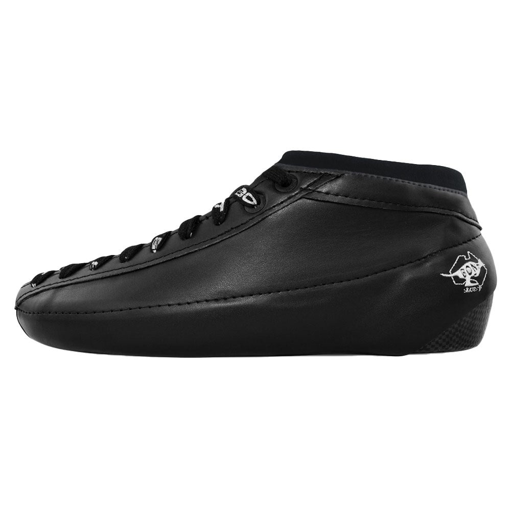 Bont Quad Racer Carbon Black Leather Speed Skating Boots - Professional Inline & Roller Derby Skates for Men & Women - Perfect for Indoor Rinks & Outdoor Tracks