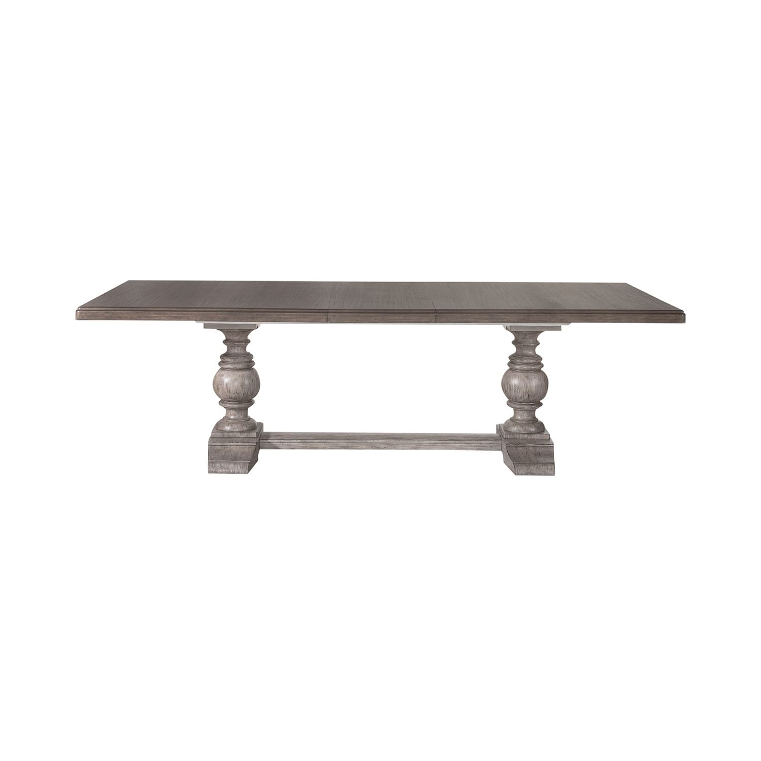 River Place Gray Dining Table Set with 8 Chairs - 237G T4402/P4402/C1000S - Perfect for Family Gatherings & Dinner Parties