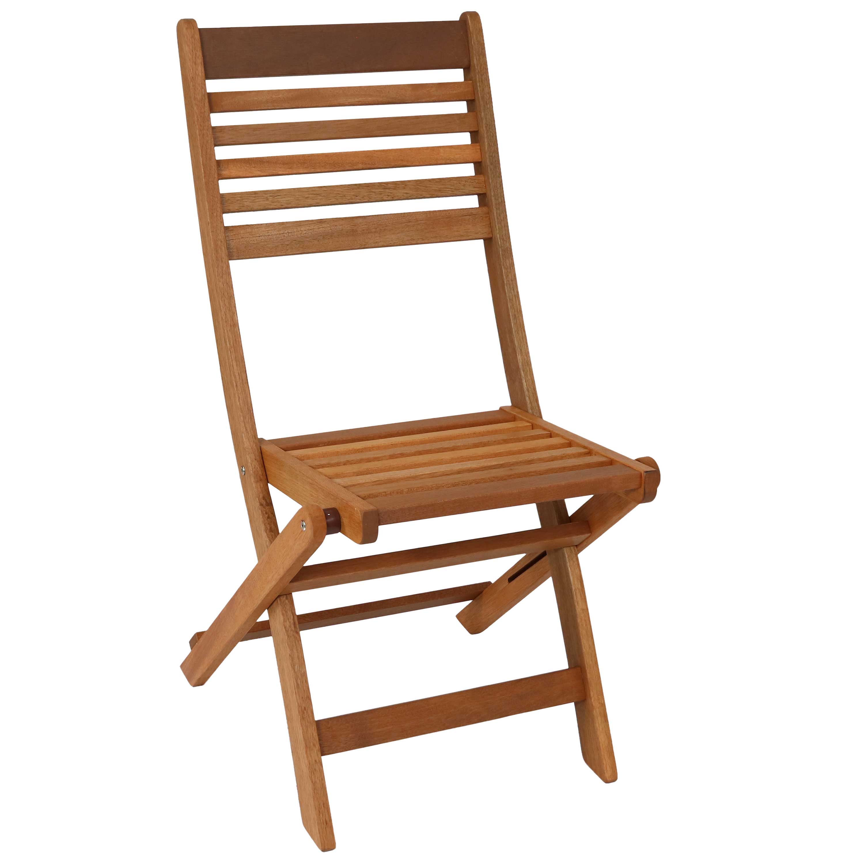 Sunnydaze Meranti Wood 5-Piece Outdoor Folding Patio Dining Set - Durable & Weather-Resistant Furniture for Backyard, Garden, or Poolside Entertaining