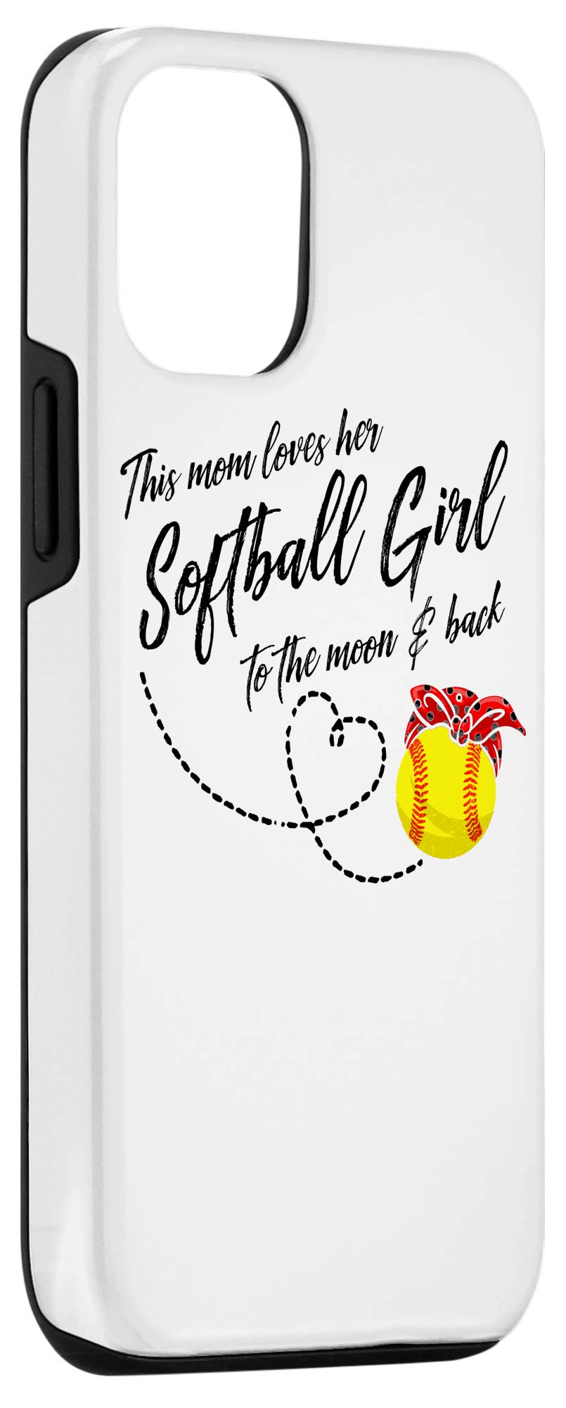 Funny Softball iPhone 12/12 Pro Case - Perfect Gift for Mom, Women Pitchers & Catchers, Girlfriends & Baseball Lovers - Great for Games, Practice & Everyday Use