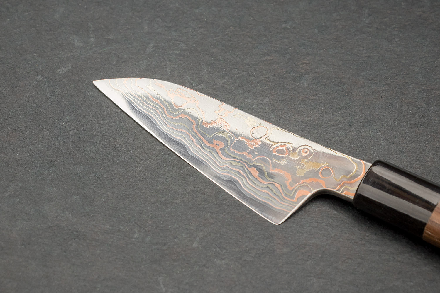 Premium Tsukasa Hinoura VS2 Color Damascus Petty Knife 100mm - Japanese Kitchen Knife for Precision Slicing, Chopping & Garnishing - Perfect for Chefs & Home Cooks