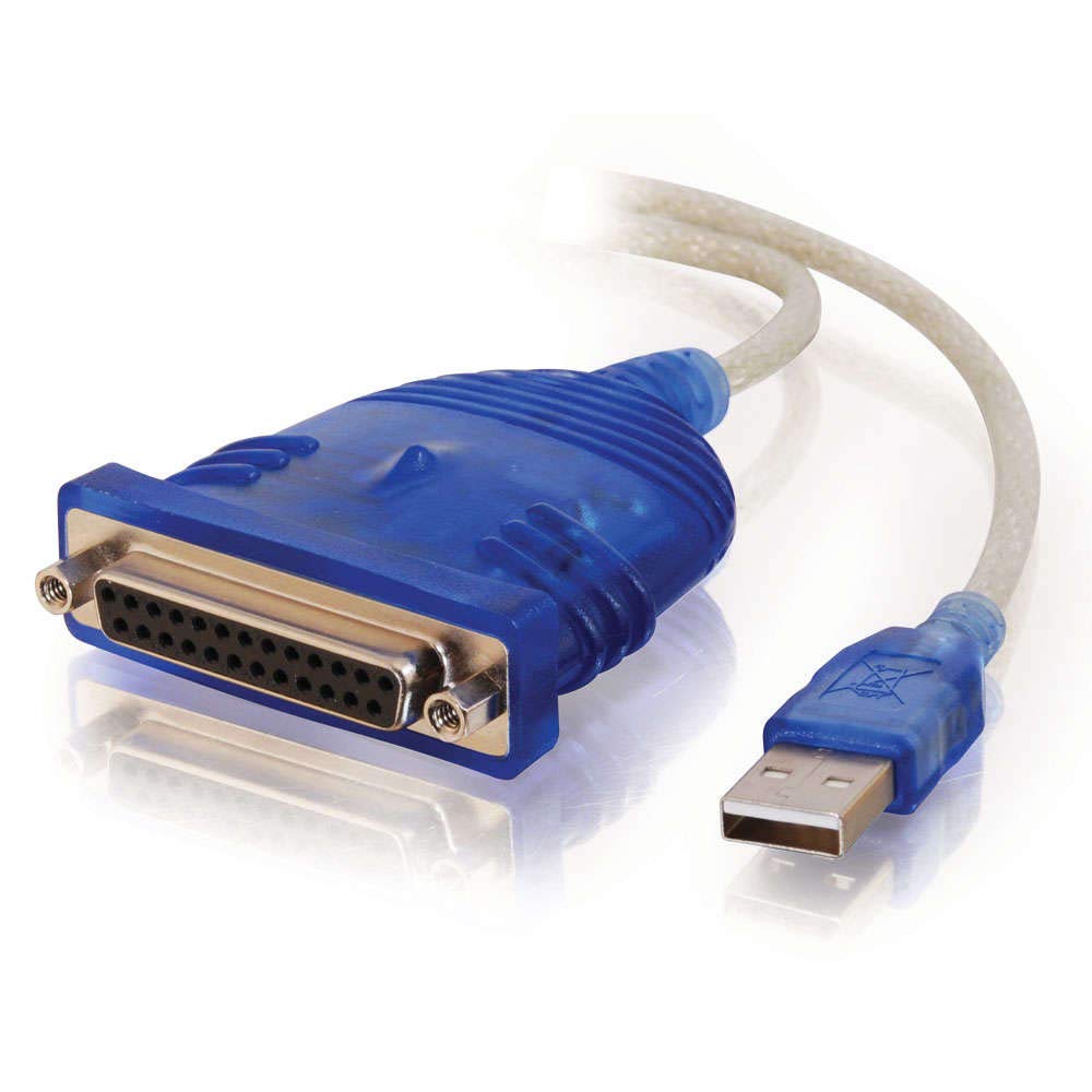 C2G 16899 USB to DB25 Parallel Printer Adapter Cable - 6 Feet (1.82m) Beige | Connect Legacy Printers to Modern Computers | Perfect for Office, Home & Industrial Printing Needs