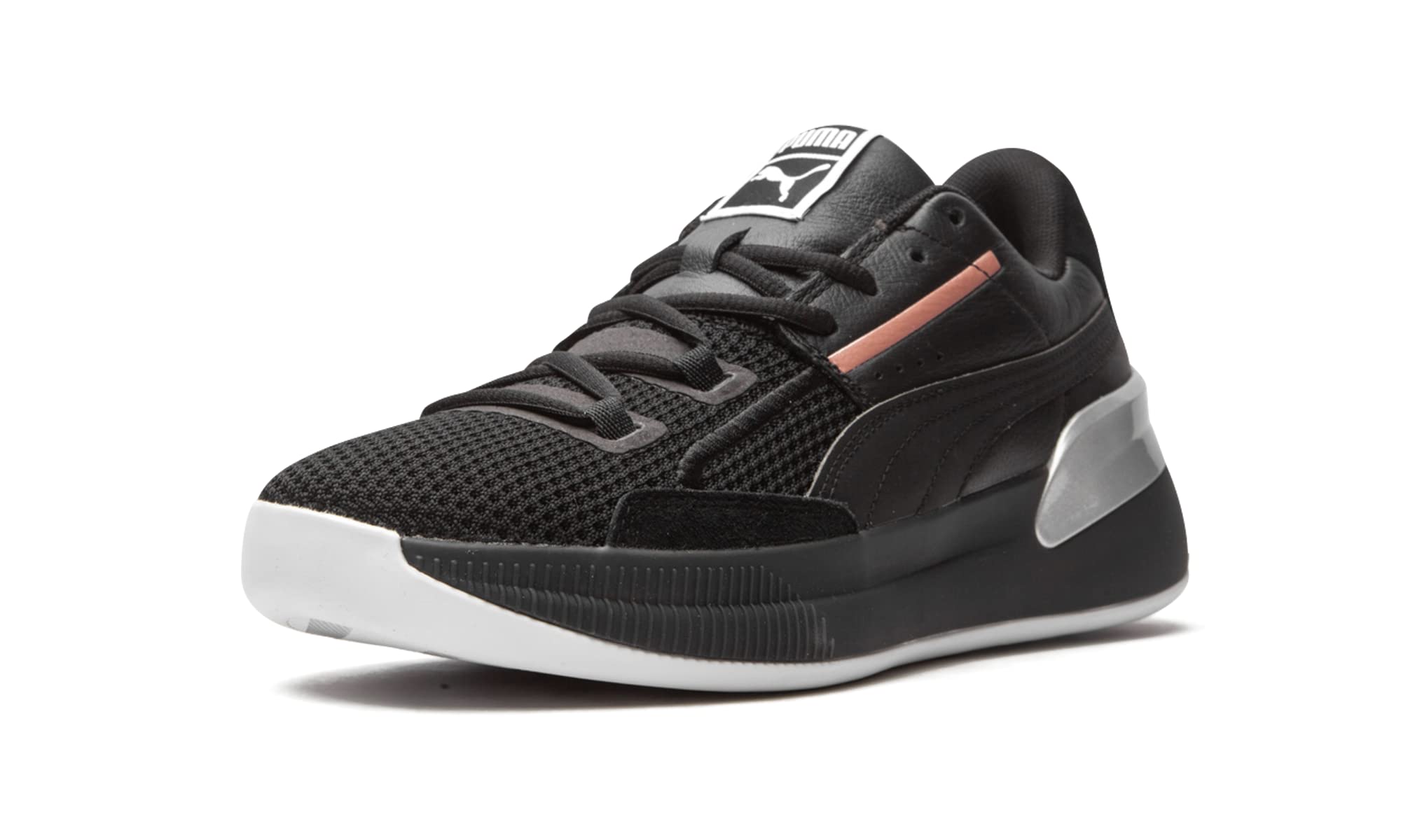 PUMA Men's Clyde Hardwood Metallic Basketball Shoes - Black | Lightweight & Breathable for Court Performance | Ideal for Indoor & Outdoor Basketball Games, Training, and Casual Wear