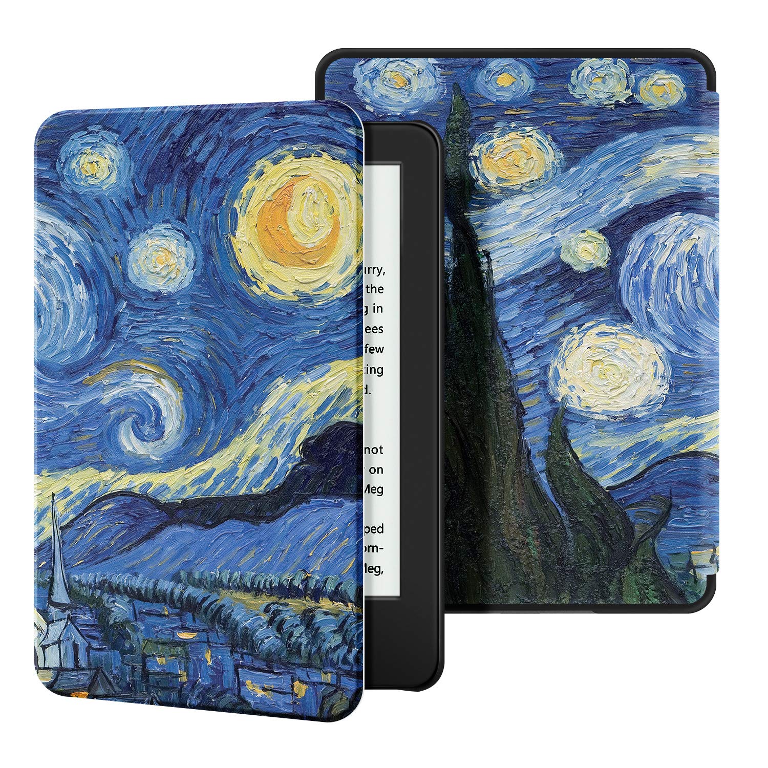 Premium PU Leather Case for Kindle 10th Generation (2019 Release) - Auto Wake/Sleep Cover Compatible with Amazon Kindle 2019 Model Only - Starry Night Design - Perfect for Reading, Travel & Daily Protection
