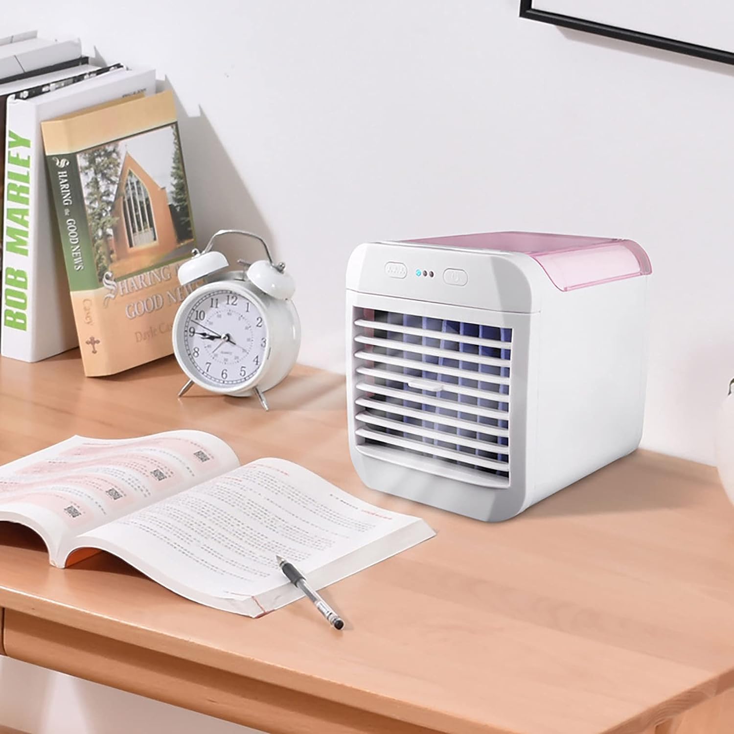 Portable Air Conditioner Fan with USB Power, Mini Air Cooler & Humidifier, Ultra Quiet Personal Cooling Fan for Home, Office, Travel, and Outdoor Use