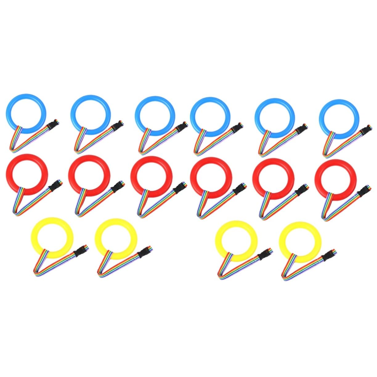 16 Pcs Kindergarten Hand Holding Rope - Safety Walking Rope for Preschool Kids, Durable Plastic Walking Belt for Classroom & Field Trips - Perfect for Group Activities, Outdoor Walks & School Safety