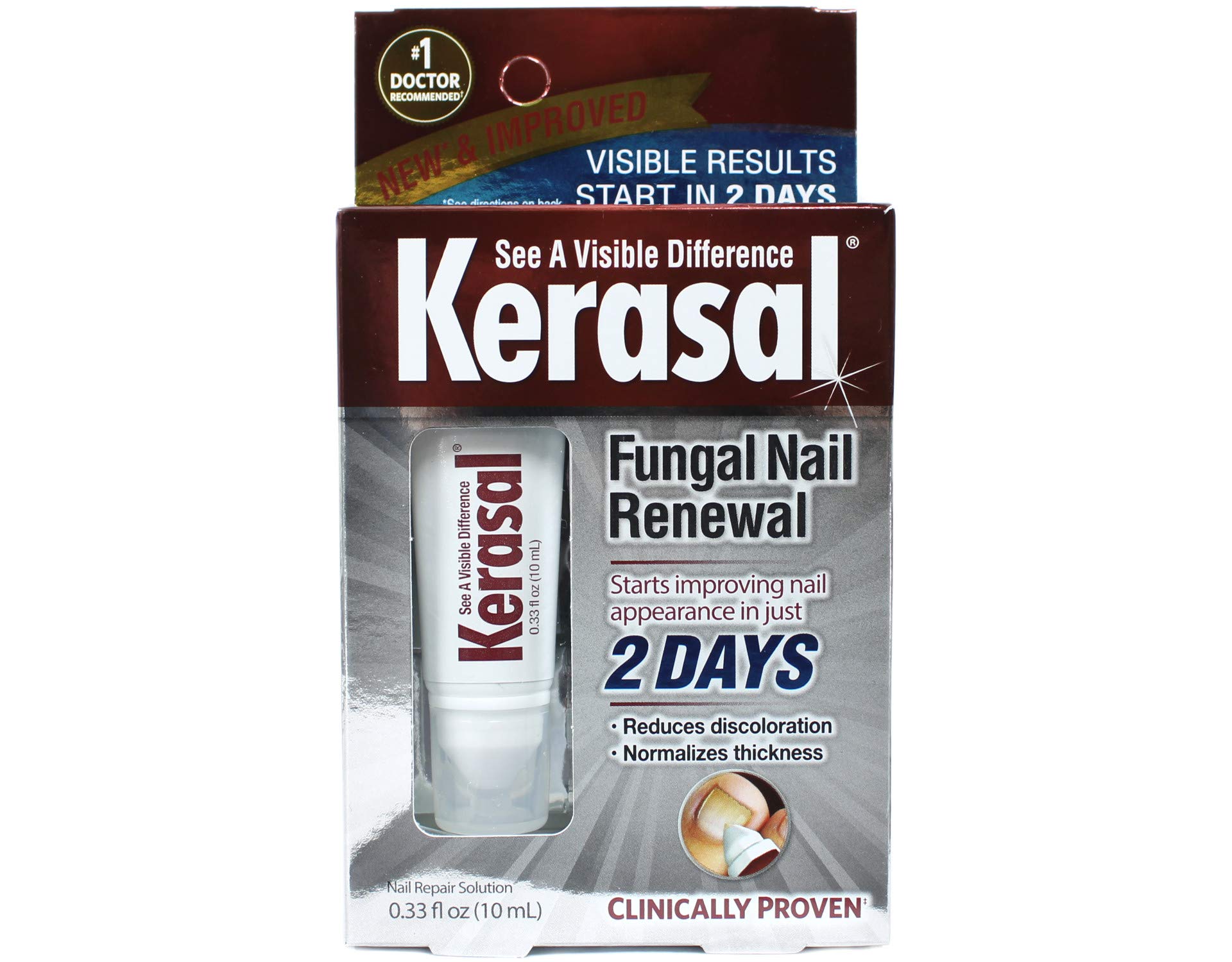 Kerasal Nail Fungal Treatment - Nail Renewal Solution for Toenail & Fingernail Fungus (10ml, 3-Pack Value Set) | Effective Foot Care for Athletes, Swimmers & Daily Use