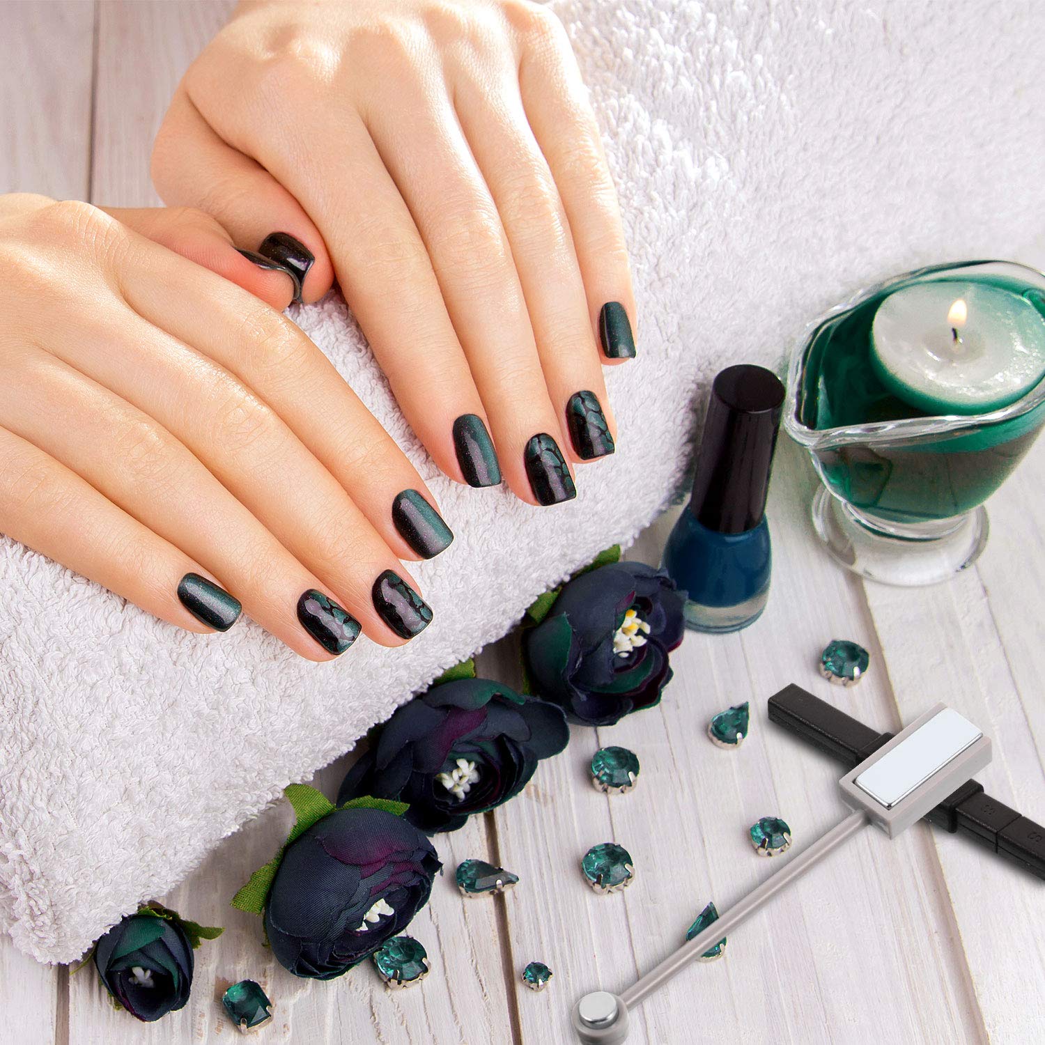8-Piece Magnetic Stick & Plate Magnet Set for Gel Nail Polish Art - DIY Nail Design Tools for Born Pretty Effect | Perfect for Salon, Home Manicure & Nail Art Enthusiasts
