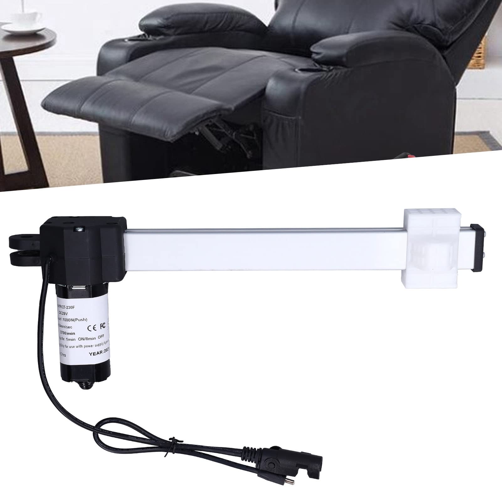 Electric Recliner Motor Actuator 230mm/9in DC29V - Replacement Motor for Electric Sofa, Bed & Recliner Chairs - Heavy Duty Quiet Linear Actuator for Home Theater Seating, Massage Chairs & Adjustable Furniture