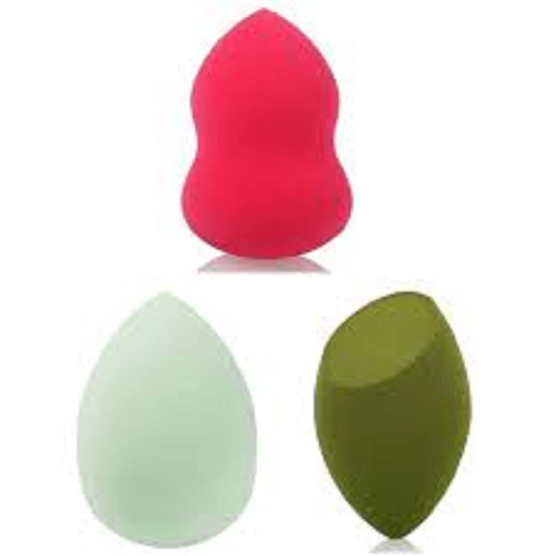 BeautyOfWrath 3-Piece Makeup Sponge Set - Soft Blending Beauty Blender for Flawless Foundation & Concealer Application (Random Colors & Shapes) + Free Hoop Earrings - Perfect for Professional Makeup Artists & Everyday Beauty Routines