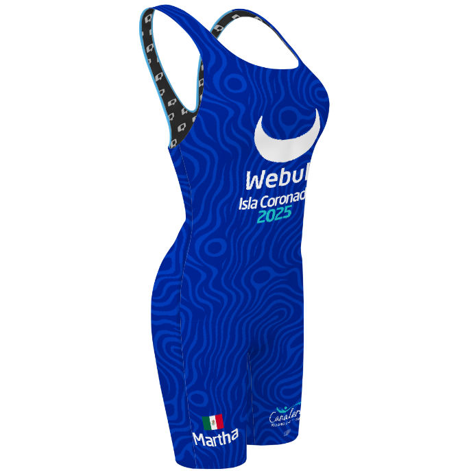 MARTHA CORONADO Classic Strap Long Knee Women's Swim Jammer - Perfect for Competitive Swimming & Water Aerobics