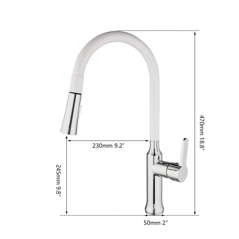 360° Swivel Kitchen Faucet - Chrome Brass Mixer Tap with Stainless Steel Spout for Sink Basin | Perfect for Modern Kitchens, Dishwashing & Food Prep