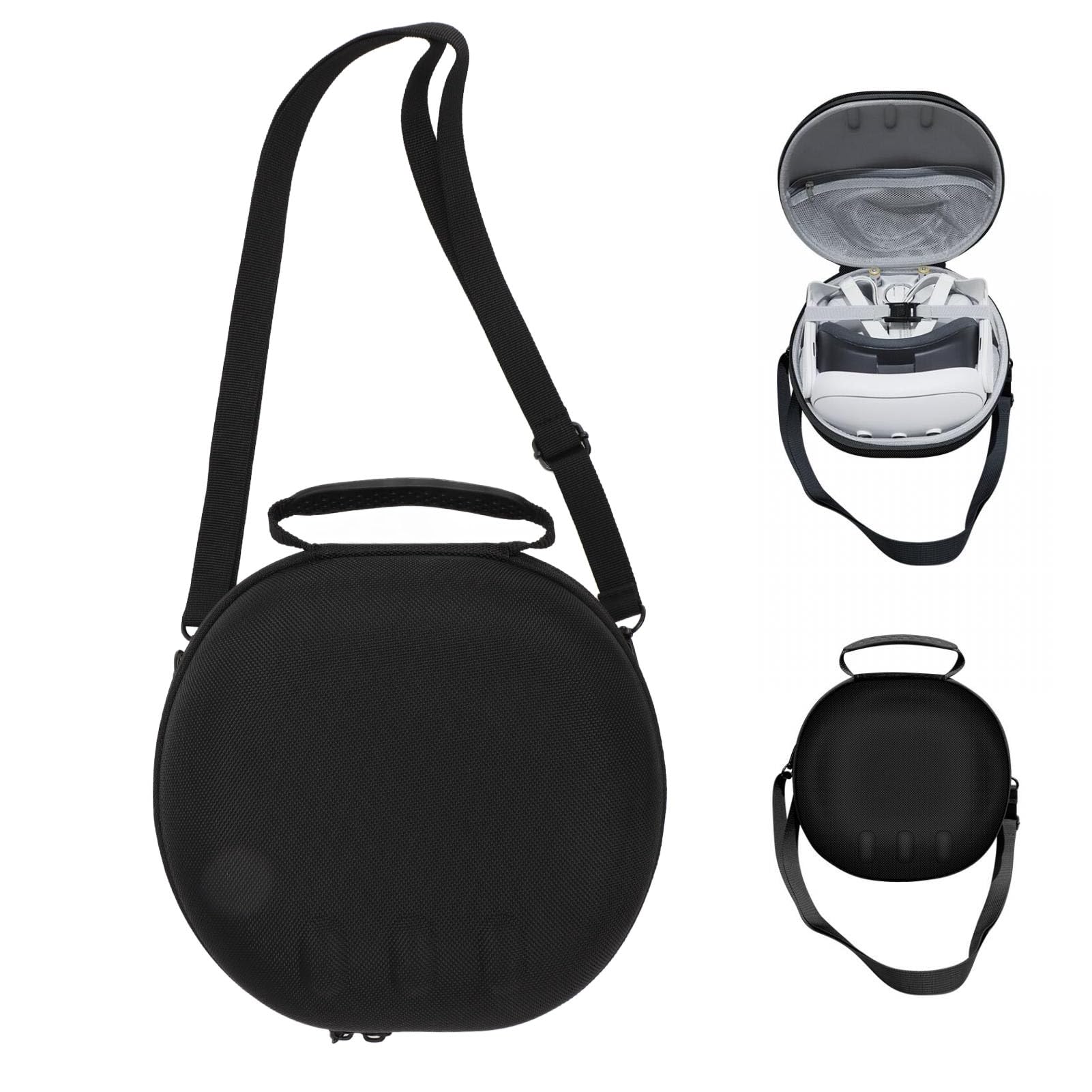 VR Glasses Hard Case - Large Capacity Double Zipper Travel Storage Case for Oculus Quest 2, Meta Quest 3, HTC Vive - Perfect for Outdoor Adventures, Travel & Home Organization