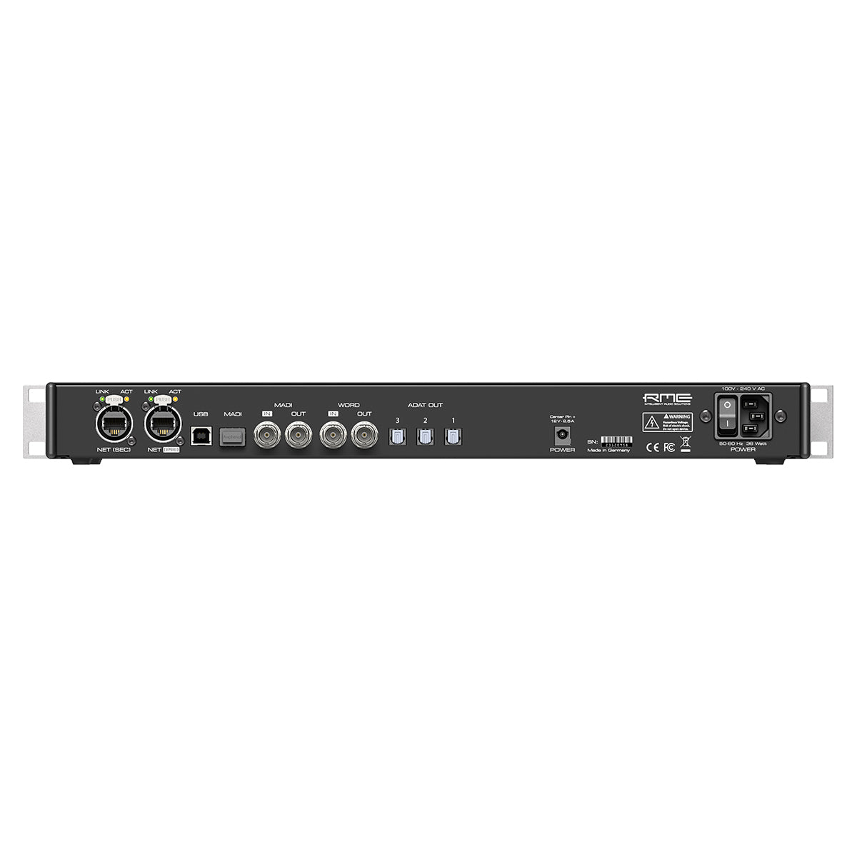 RME 12Mic D Professional Microphone Preamplifier with Dante, ADAT & MADI - Perfect for Studio Recording, Live Sound & Broadcast Applications