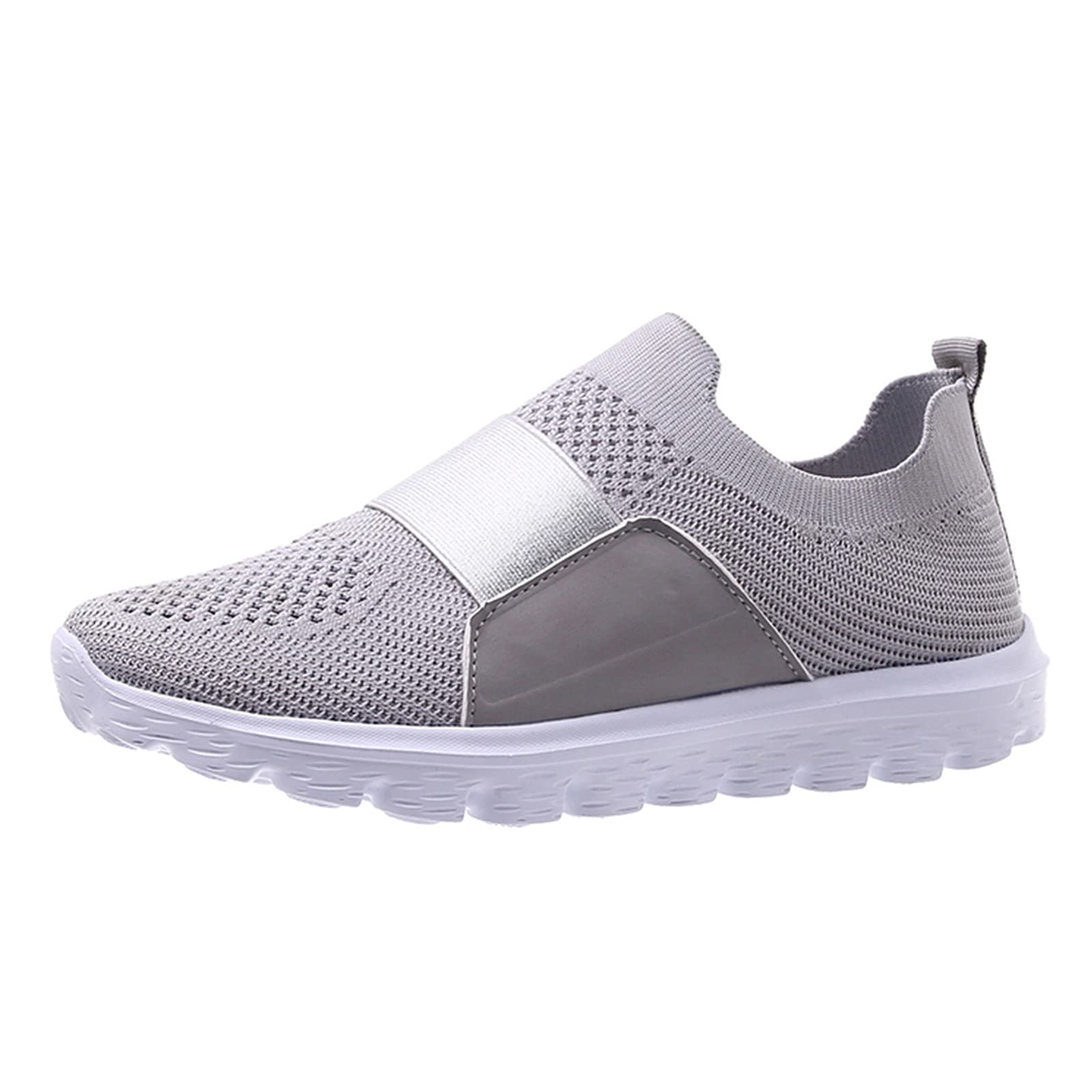 Breathable Mesh Flat Women's Jogging Shoes - Lightweight Summer Sneakers with Woven Design for Running, Walking & Gym Workouts (Cream)