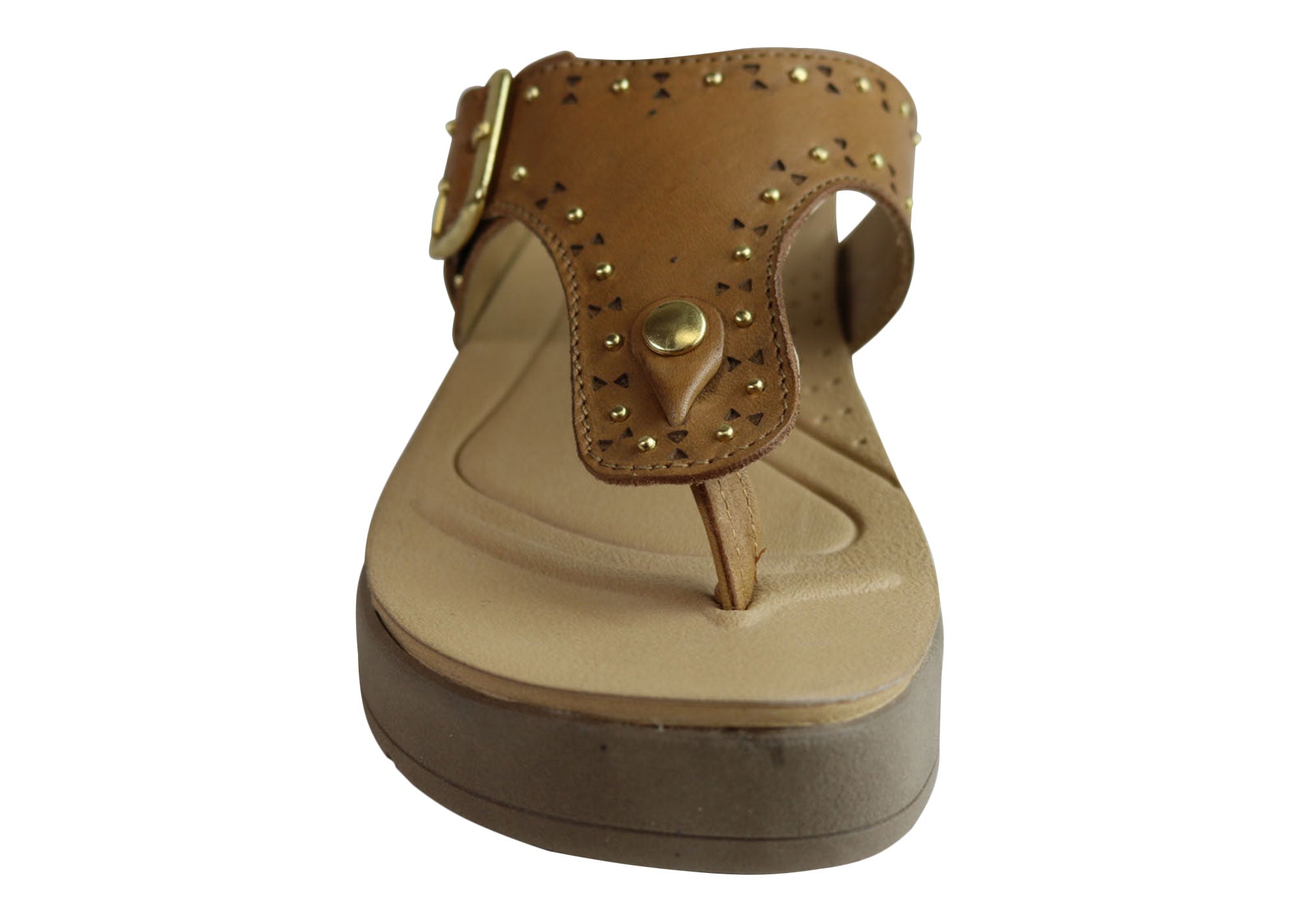 Jess Women's Cushioned Leather Sandals - Comfortable Flip Flops Made in Brazil - Perfect for Beach, Vacation & Summer Outfits