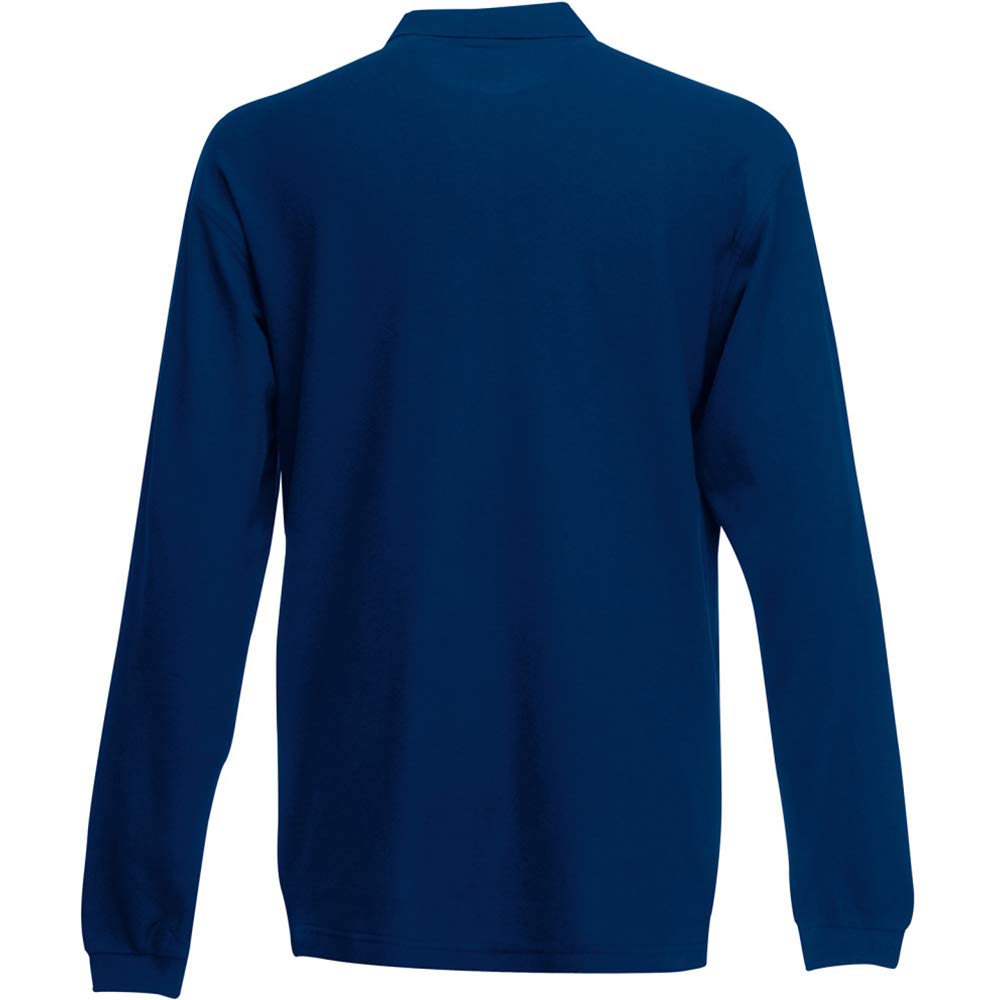 Fruit of The Loom Men's Premium Long Sleeve Polo Shirt - Comfortable Cotton Work Shirt for Business Casual & Office Wear