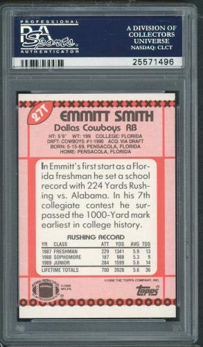 1990 Topps Traded Emmitt Smith Rookie Card #27T PSA 9 MINT - Dallas Cowboys NFL Football Trading Card - Perfect for Collectors, Investors & Sports Memorabilia Displays
