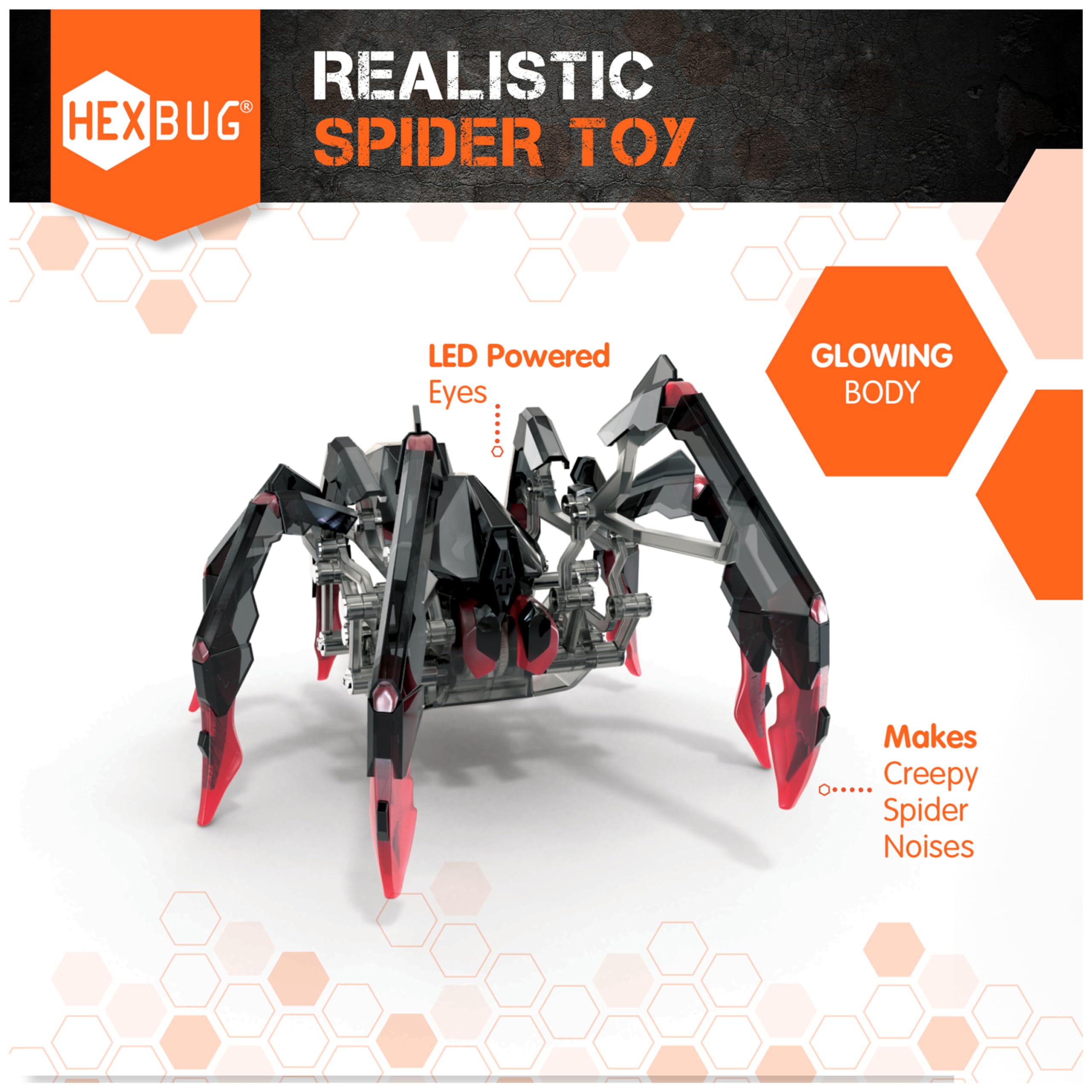 HEXBUG Remote Control Black Widow - Rechargeable Robotic Spider Toy for Kids Ages 8+, STEM Educational Toy with Adjustable Features for Boys & Girls | Perfect for Indoor Play, STEM Learning & Halloween Costume Accessory