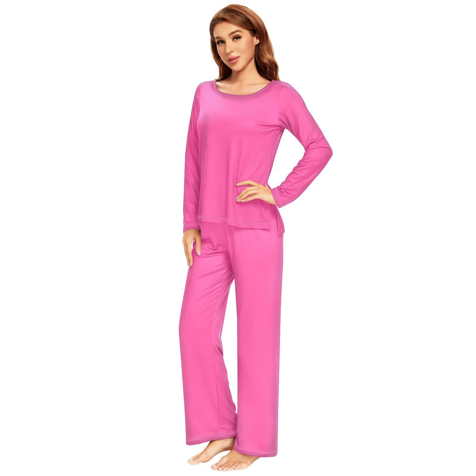 Blue Women's Pajama Set - Soft Long Sleeve Sleepwear Top & Pants Lounge Outfit 20804 | Cozy Home Wear for Relaxing Evenings & Comfortable Nighttime Sleep