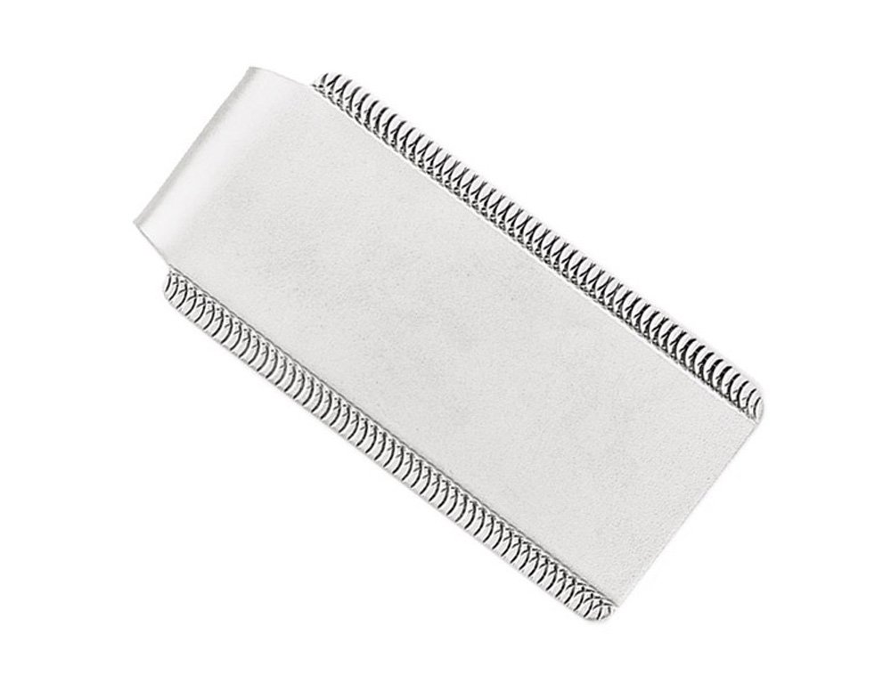 Men's Sterling Silver Rhodium-Plated Satin Money Clip - Elegant Wallet Alternative for Business, Travel & Gifts