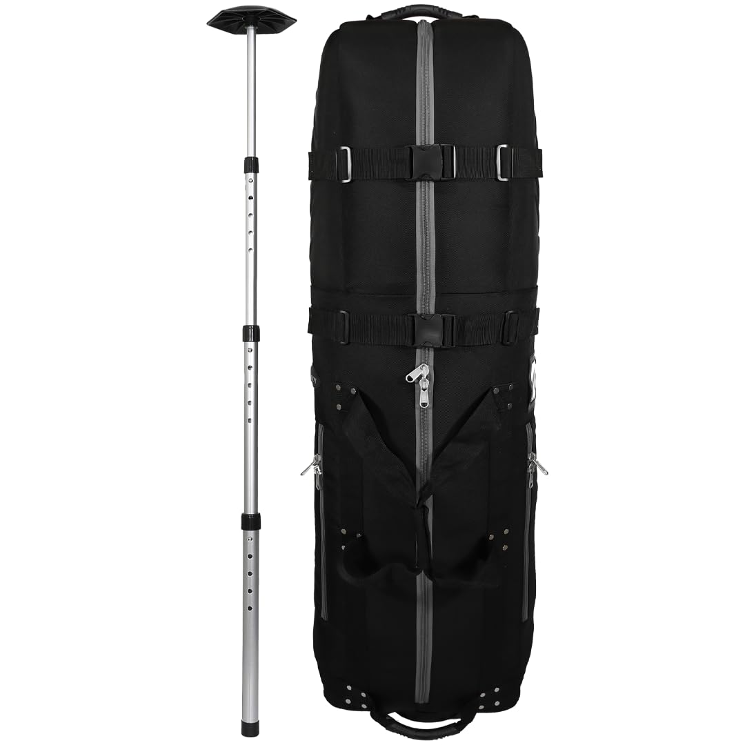Premium Padded Golf Club Travel Cover with Wheels - Heavy Duty Airline Approved Golf Travel Bag for Protection & Easy Transport | Perfect for Air Travel, Tournaments & Golf Vacations