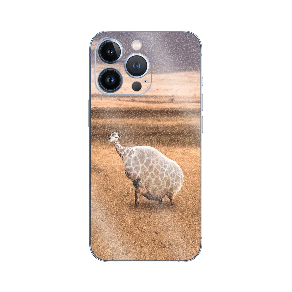 MightySkins Glossy Glitter Skin Cover for Apple iPhone 13 Pro Max - Chunky Giraffe Design | Protective & Durable Textured Glossy Finish | Easy to Apply | Made in USA | Perfect for Everyday Use & Gift Giving