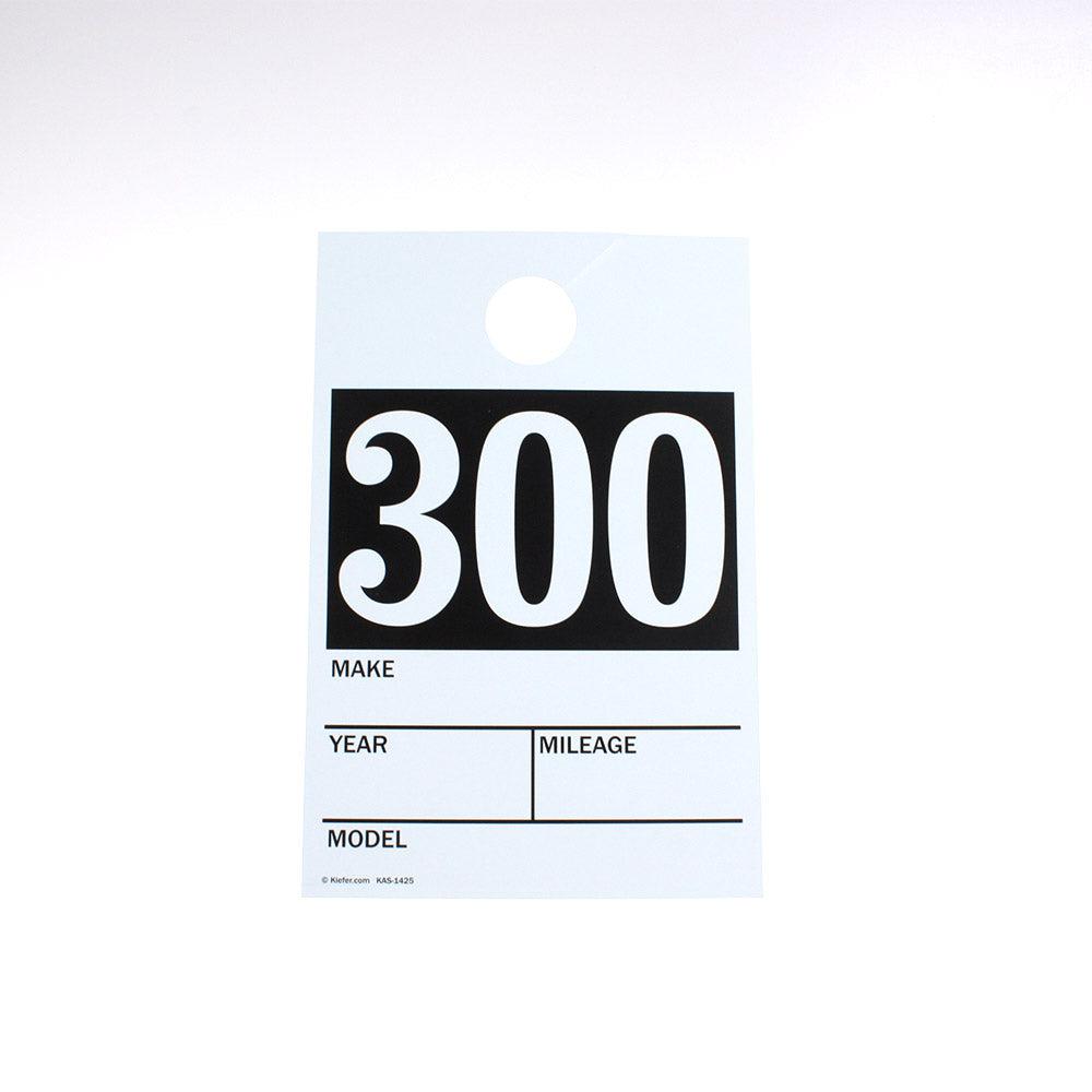 Pre-Numbered Vehicle Mirror Hanging Cards - 100 Pack for Parking, Events & Fleet Management | Durable & Weatherproof