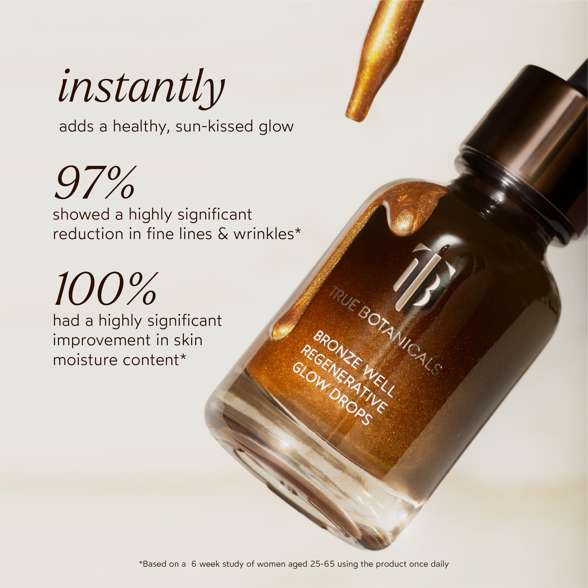 Bronze Well Regenerative Glow Drops - Hydrating Face Serum for Radiant Skin | Perfect for Daily Skincare Routine & Nighttime Moisturizing