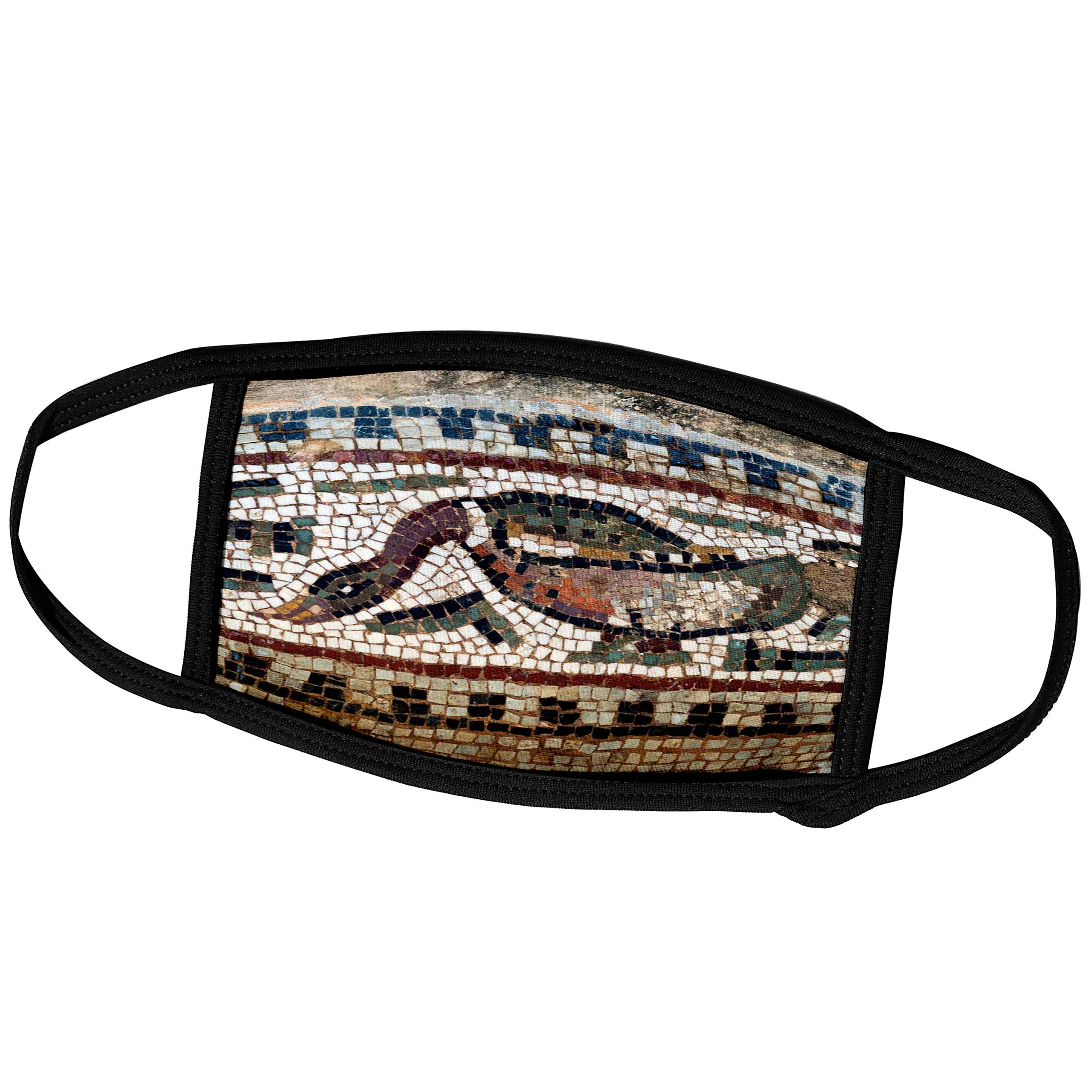 3D Rose Amphitrite Roman Mosaic Face Mask for Art Lovers & History Fans
