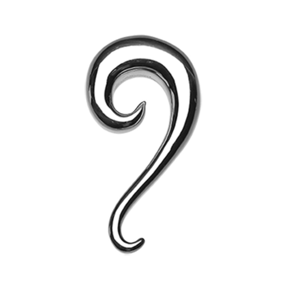 WildKlass Steel Swirl Claw Hook Ear Gauge Taper - Perfect for Body Jewelry, Piercing Stretching & Alternative Fashion Accessories