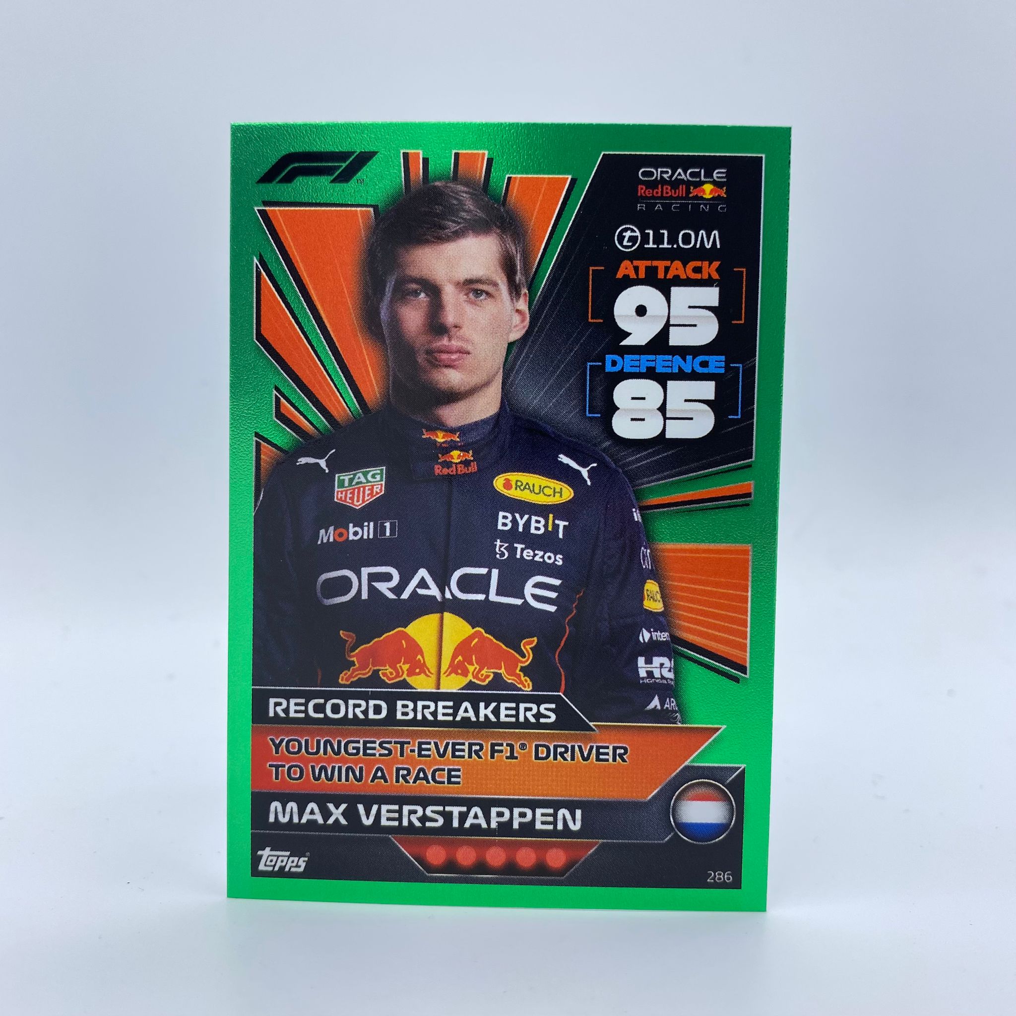 Max Verstappen #286 Record Breakers Turbo Attax 2022 - Limited Edition F1 Trading Card for Collectors & Fans - Perfect for Sports Memorabilia Displays & Fan Collections