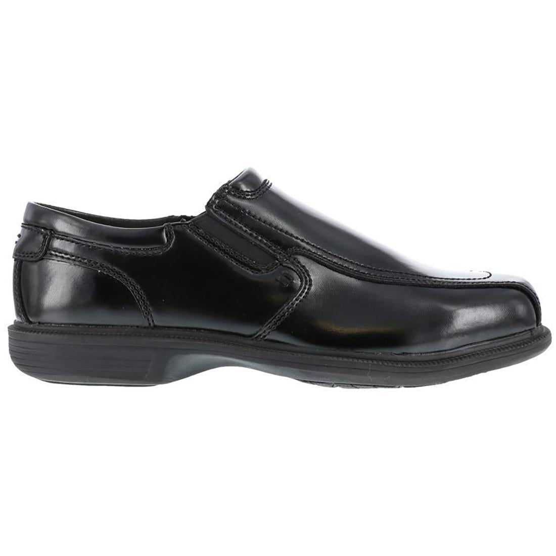 Coronis Steel Toe Slip-On Dress Work Shoes for Men - Black Safety Shoes for Construction, Warehouse & Office Professionals | Comfortable & OSHA Compliant