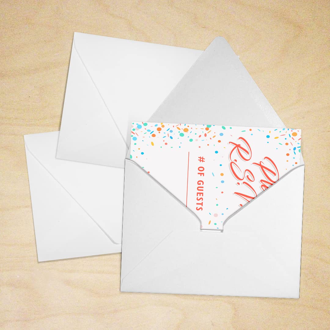 A2 Contour Flap Envelopes 4 3/8 x 5 3/4 - 100% Recycled White Business Envelopes (Pack of 500) for Mailing, Invitations & Office Use