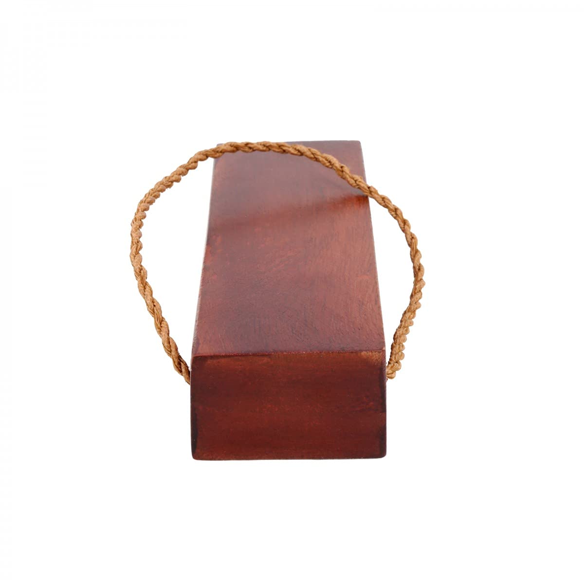 Solid Mango Wood Cherry Door Wedge with Leather Hanging Loop - Home Renovation Essential for Doors, Windows & Furniture Leveling (Perfect for DIY Projects & Interior Design)