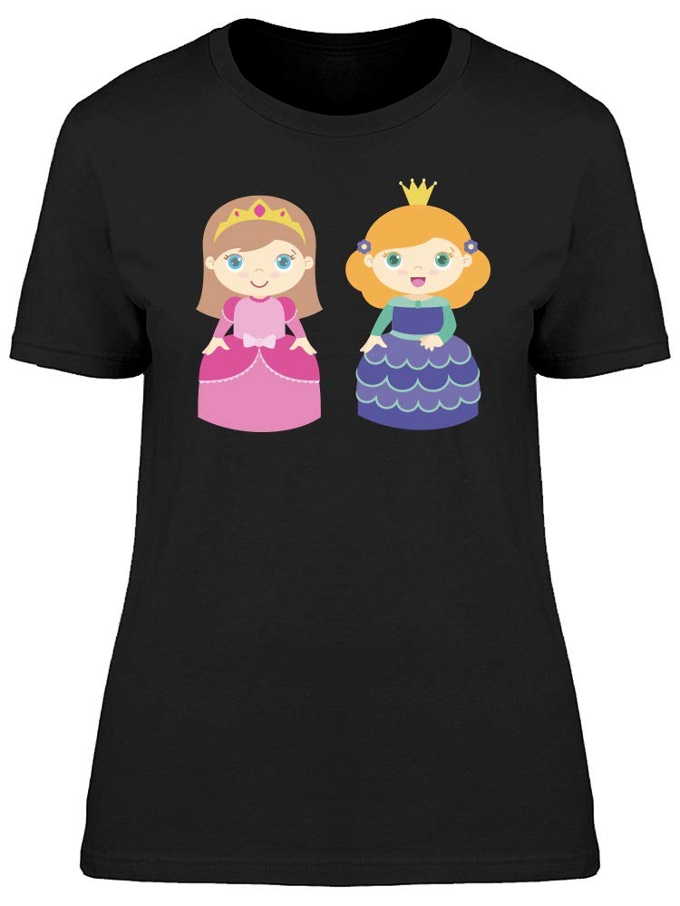 Adorable Princess & Queen Cartoon T-Shirt for Women - Cute Graphic Tee for Casual Wear, Disney Inspired Outfit, Birthday Gift Idea
