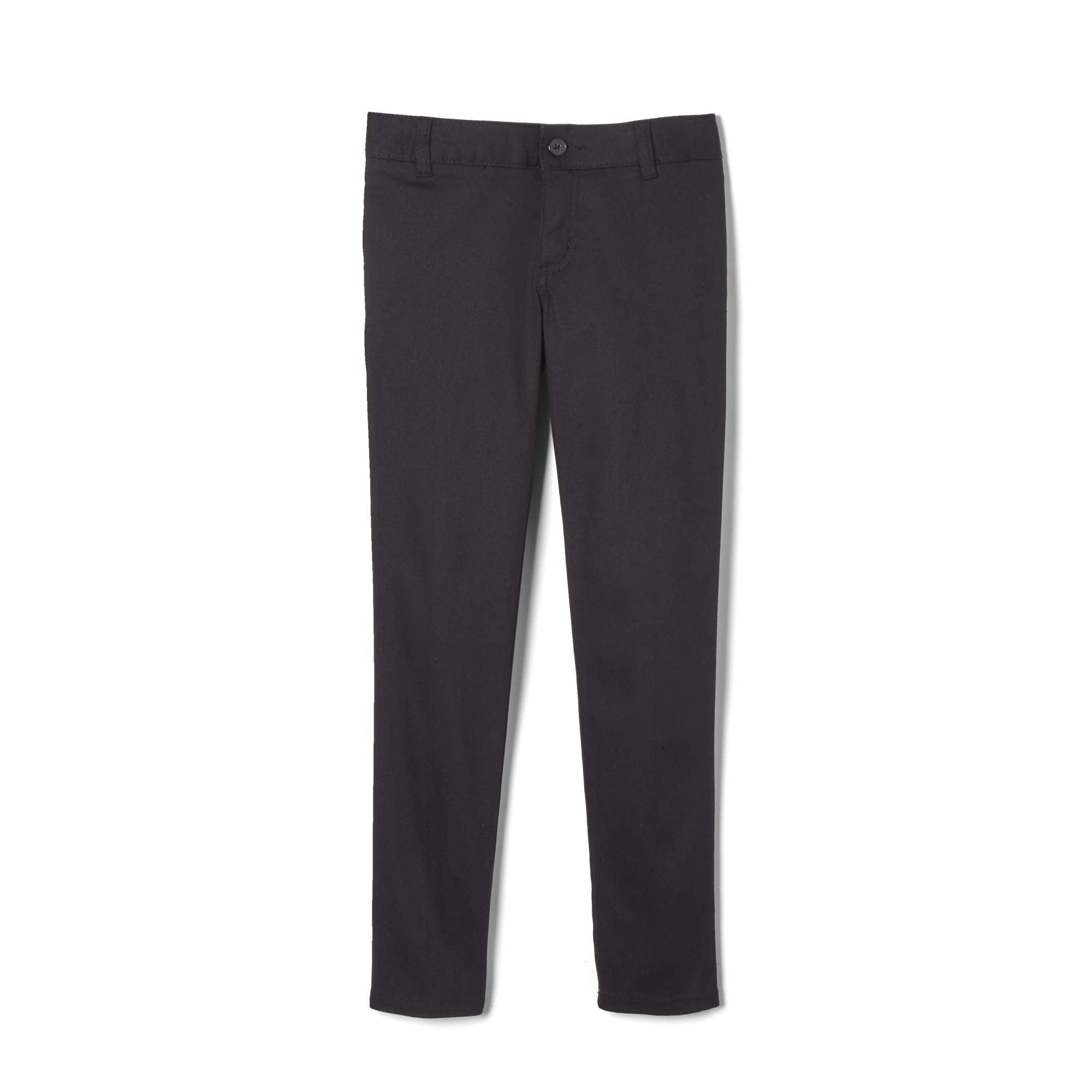 French Toast Girls' Stretch Twill Skinny Pants with Pockets - School Uniform Pants for Kids & Teens, Perfect for Class, Play & Everyday Wear