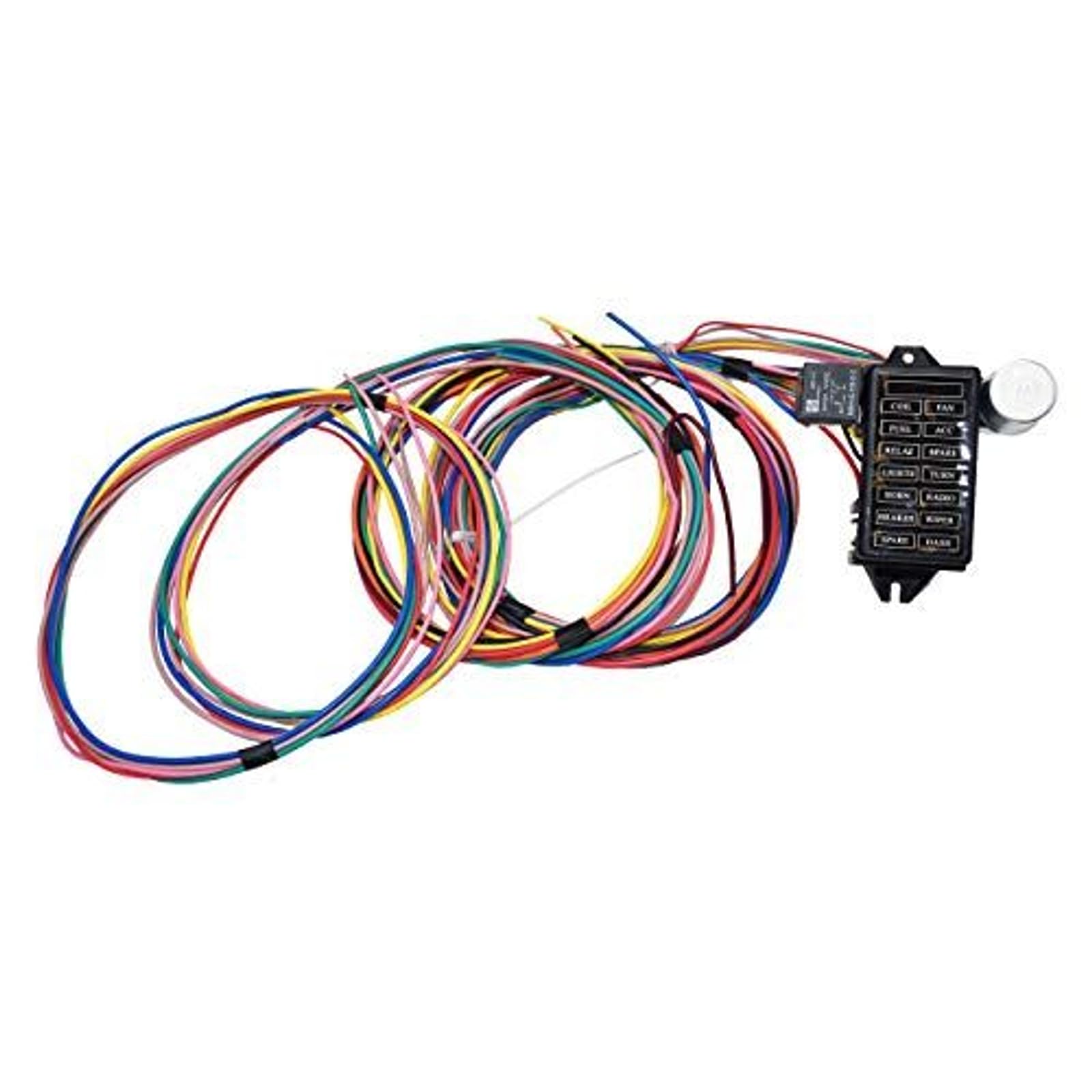 A-Team Performance 14-Circuit Basic Wire Kit - Small Wiring Harness Cable for Rat Rod, Street Rod, Sand Car & Truck - Perfect for Automotive Electrical Upgrades & Custom Wiring Projects