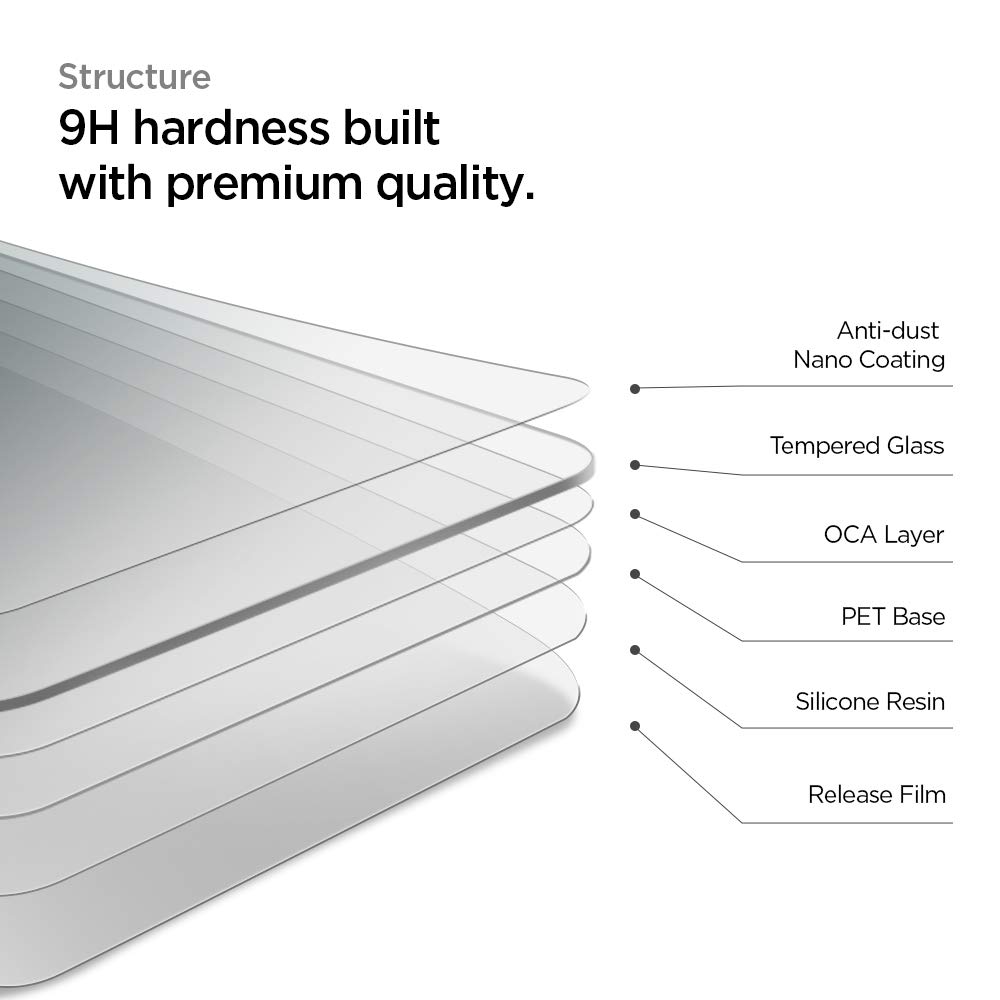 Spigen Tempered Glass Screen Protector for MacBook Pro 13 & MacBook Air 13 - Full Coverage, Anti-Scratch, Ultra Clear - Perfect for Work, Travel & Everyday Use