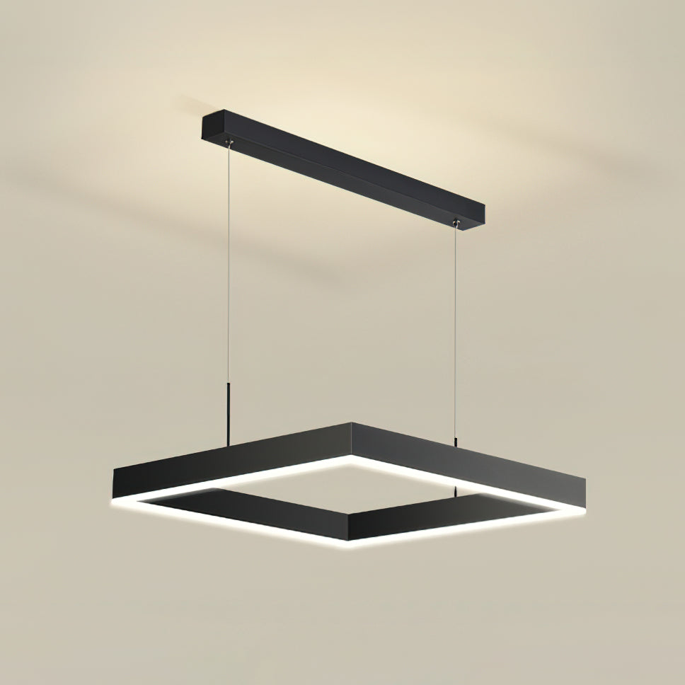Elegant Multi-Tier Square Chandelier - Modern Crystal Ceiling Light Fixture for Dining Room, Living Room & Bedroom Decor