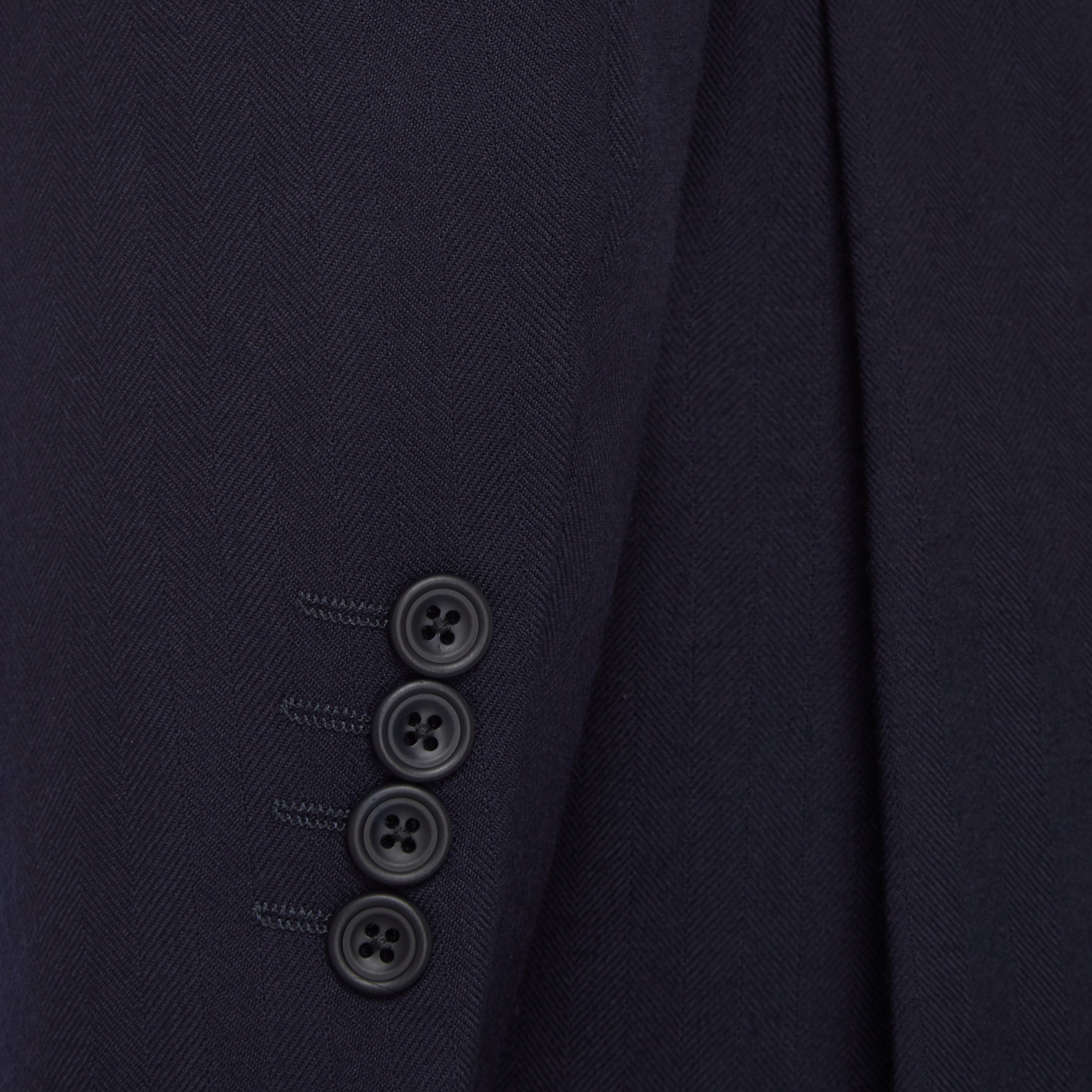Premium Richmond Navy Herringbone Suit for Men - Classic Business & Formal Attire - Perfect for Weddings, Office Meetings & Special Occasions