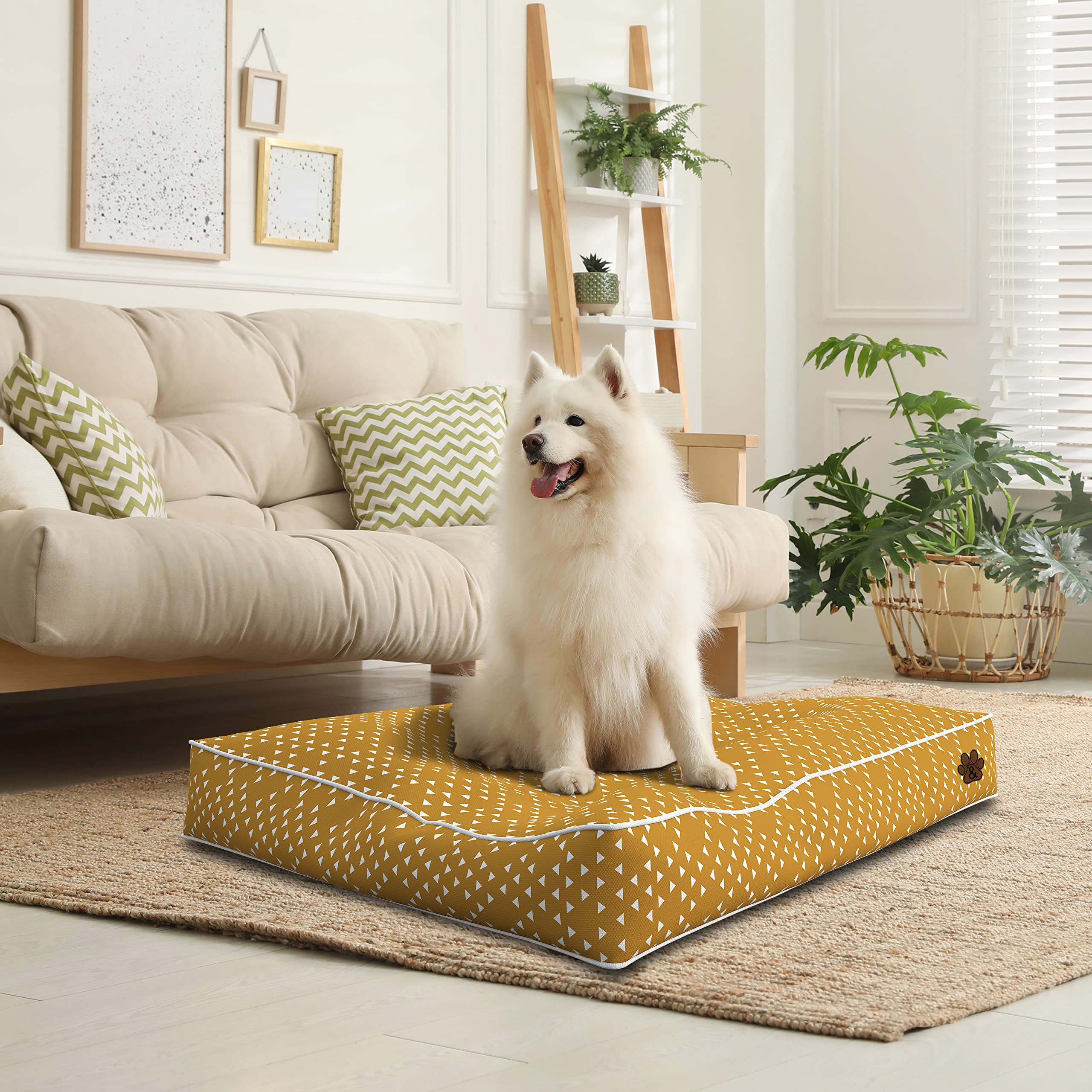 Premium Orthopedic Dog Bed for Large, Medium & Small Dogs - Soft Pet Bed with Removable Washable Cover, Waterproof & Non-Slip Bottom - Ideal for Crates, Kennels & Home Use (Pattern 11, Small)