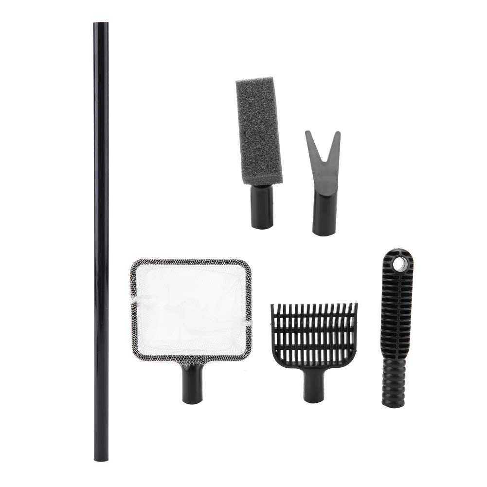 TOPINCN 4-in-1 Aquarium Cleaning Kit - Fish Tank Cleaner Brush Set with Algae Scraper, Gravel Cleaner & Net - Portable Maintenance Tools for Freshwater & Saltwater Tanks (Perfect for Home Aquariums & Fish Tank Cleaning)
