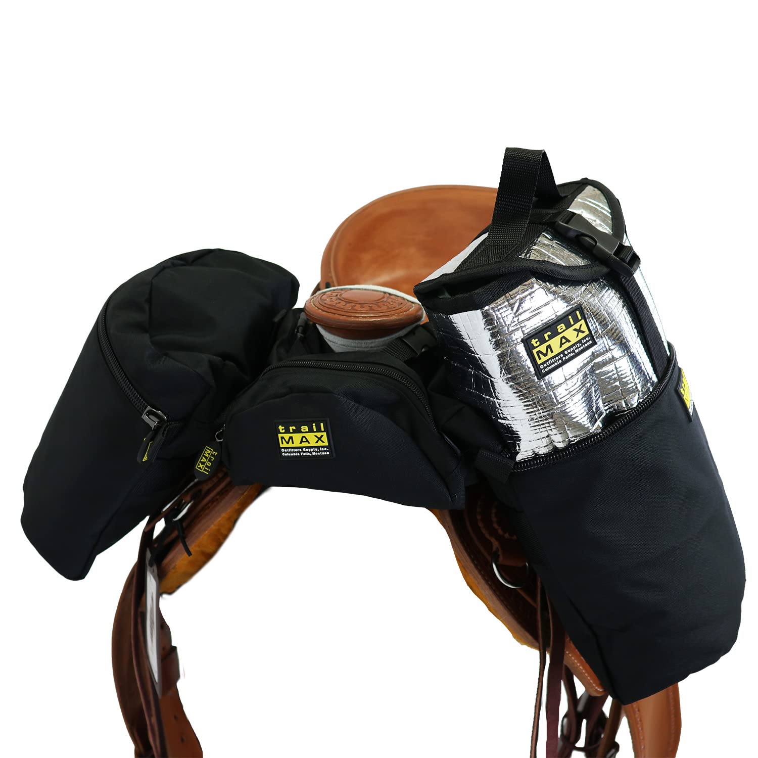 **TrailMax Horn Saddle Bag & Pommel Pocket Saddle Bag Combo – Durable Western & Endurance Horse Riding Accessories for Trail Rides, Camping & Equestrian Adventures**