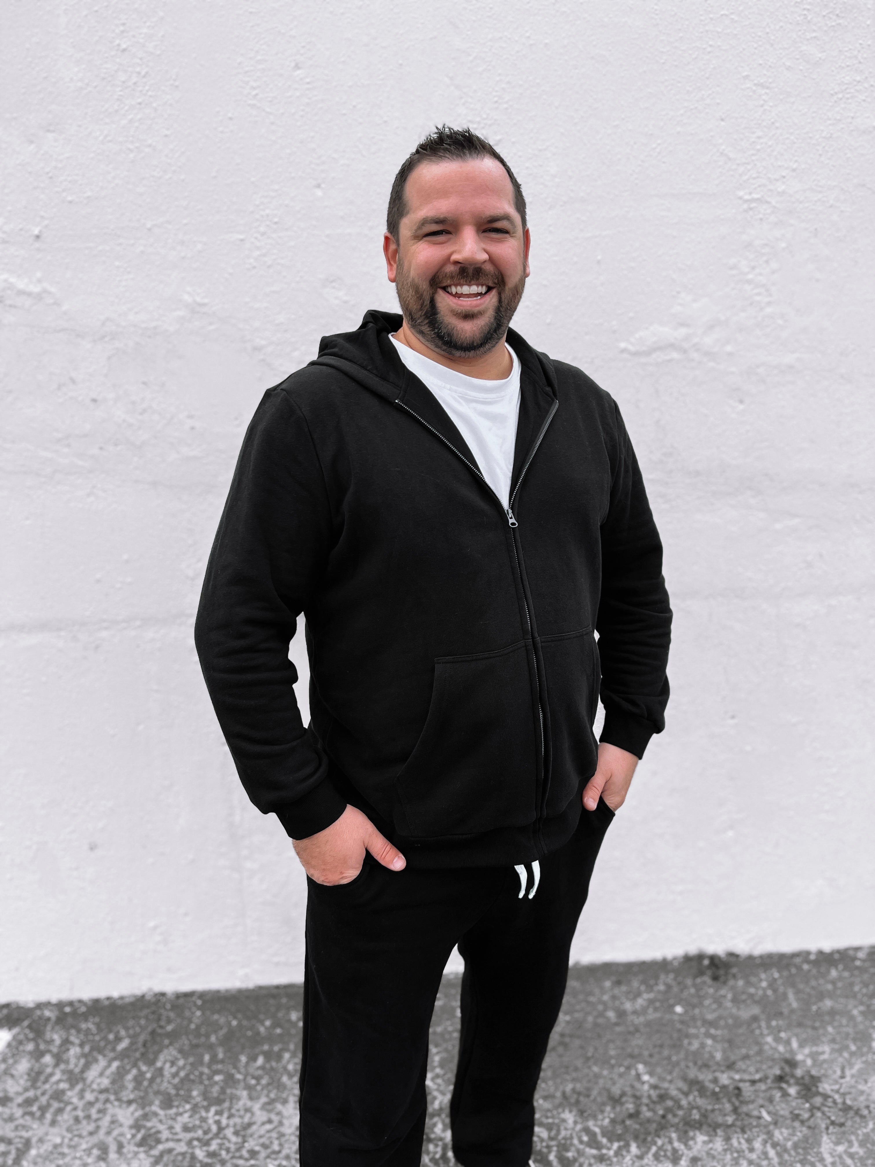 Men's Classic Zip-Up Hoodie - Black | Comfortable & Stylish Pullover for Casual Wear, Gym, and Outdoor Activities