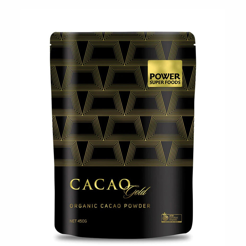 Organic Cacao Gold Cacao Powder - Premium Raw Unsweetened Cocoa for Baking, Smoothies & Hot Chocolate | Healthy Superfood for Desserts, Energy Drinks & Healthy Recipes